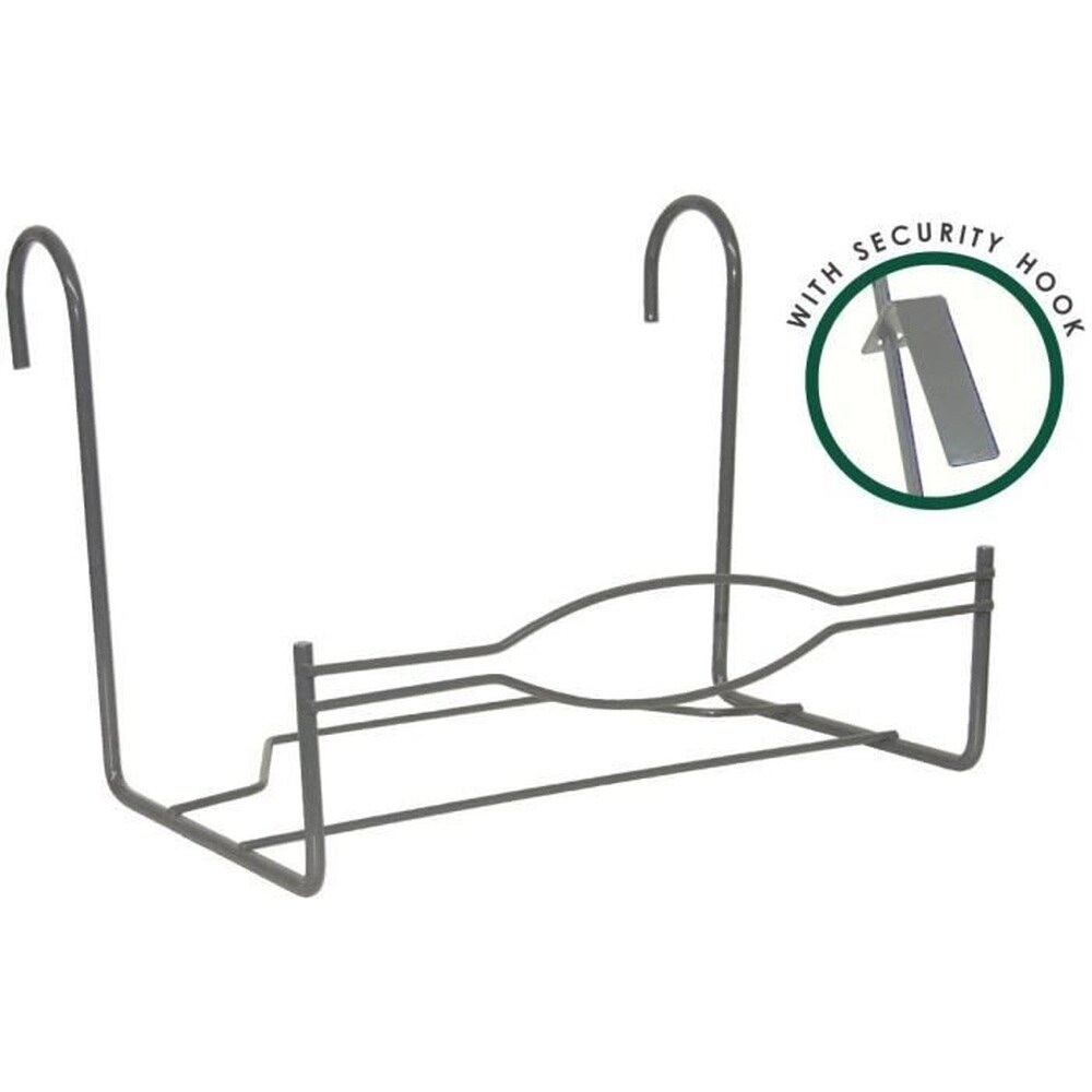 Große Balkonstütze – GARDEN ID – 35 x 18 cm, Anthrazit – Sichere Haken – Praktische Abmessungen – Robust