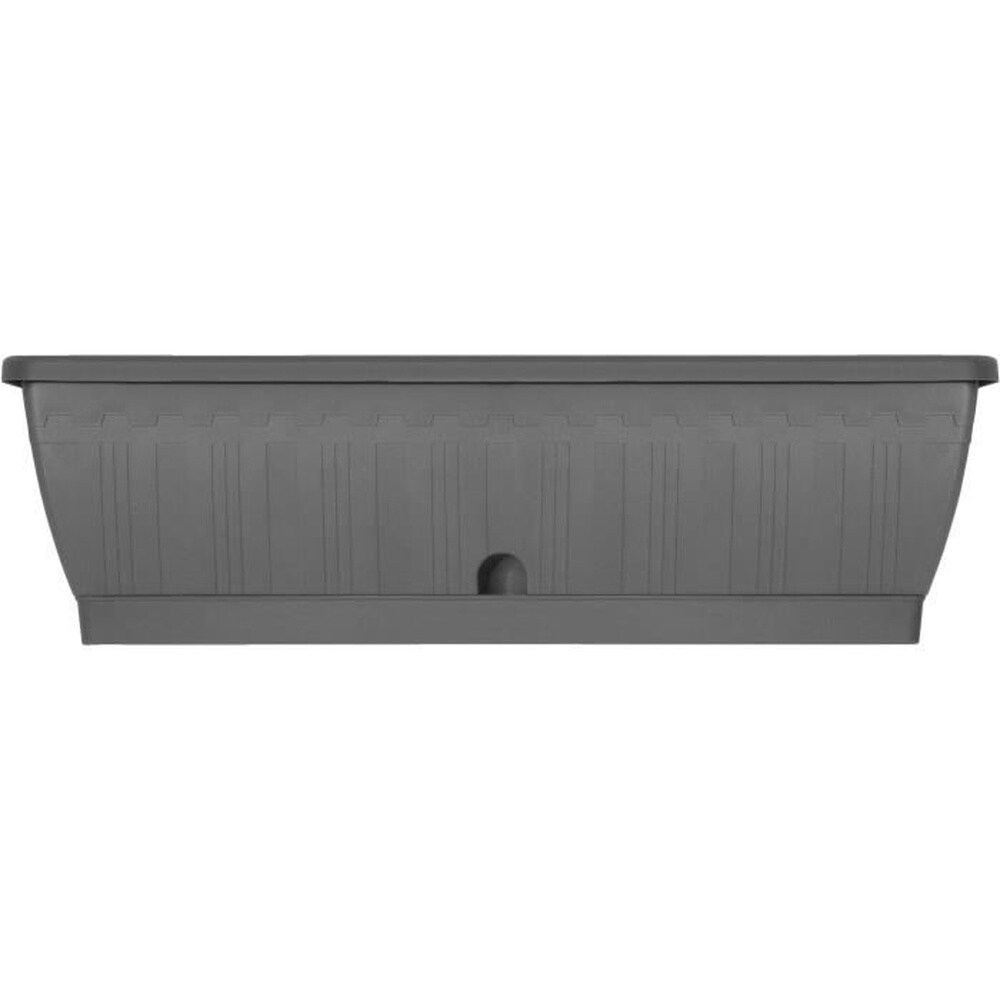 Pflanzkübel - GARDEN ID Terraflor - Anthrazit 60cm - Robust - Wasserspeicher - Recycelt & 100% recycelbar - Volumen für Pflanzen.