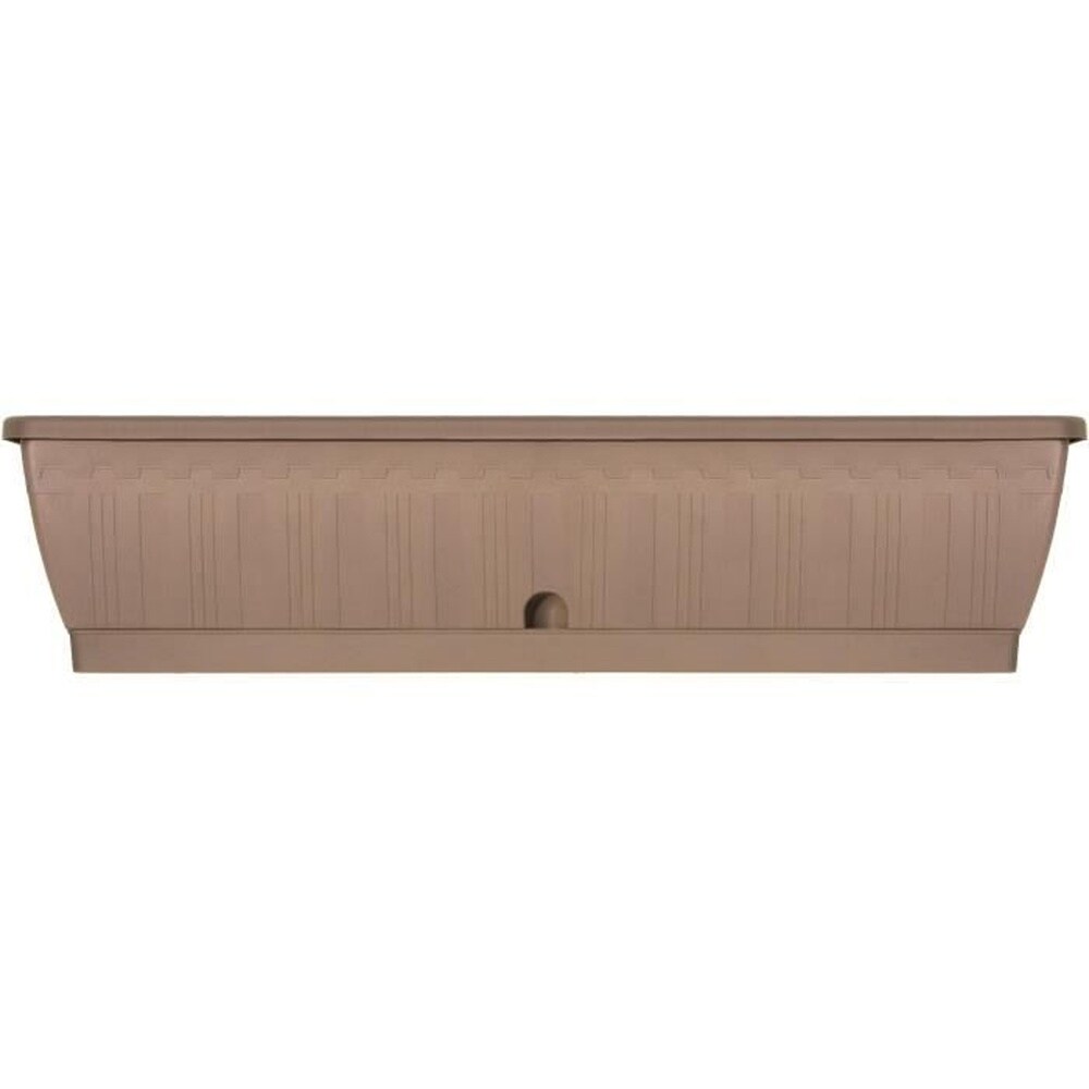 Pflanzkübel - GARDEN ID Terraflor - Taupe 80 cm - Robust - Wasserspeicher - Recycelt & 100% recycelbar - Volumen für Pflanzen.