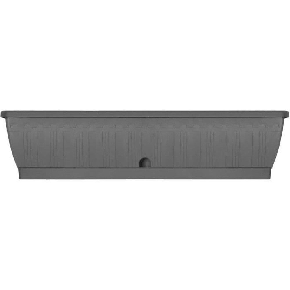 Pflanzkübel - GARDEN ID Terraflor - Anthrazit 80 cm - Robustheit - Wasserspeicher - Recycelt & 100% recycelbar - Volumen für Pflanzen.