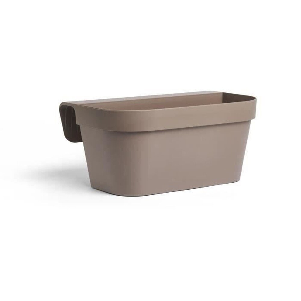Pflanzgefäß mit Haken – GARDEN ID Stern – Taupe 50 x 21 cm – Einfache Befestigung – Wasserspeicher – recycelt und zu 100 % recycelbar
