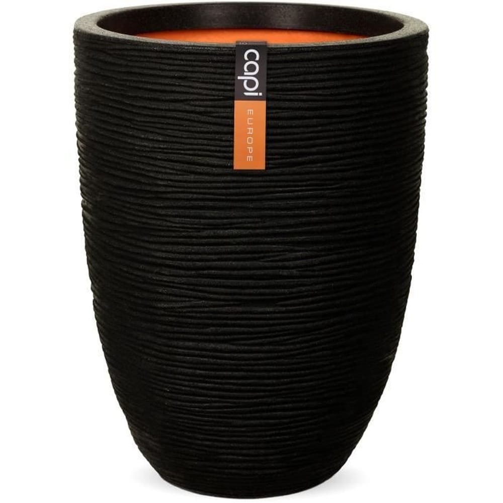 CAPI EUROPE Elegante, niedrige Vase &ndash; CAPI EUROPE &ndash; RIB NL &ndash; 46 x 58 cm &ndash; Schwarz 