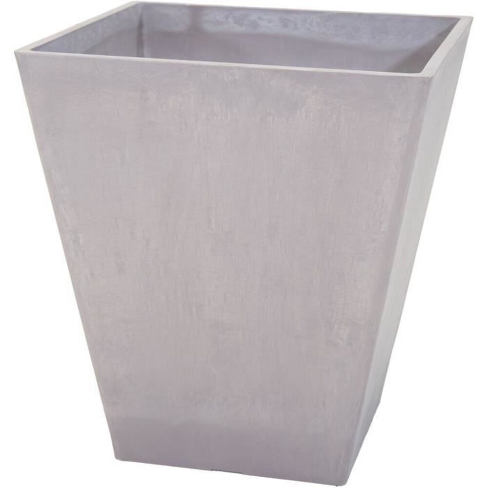 MEGA COLLECTIONS Topf &ndash; MEGA KOLLEKTIONEN &ndash; Ecostone Quadratisch &ndash; 41 x 45 cm &ndash; Taupe 