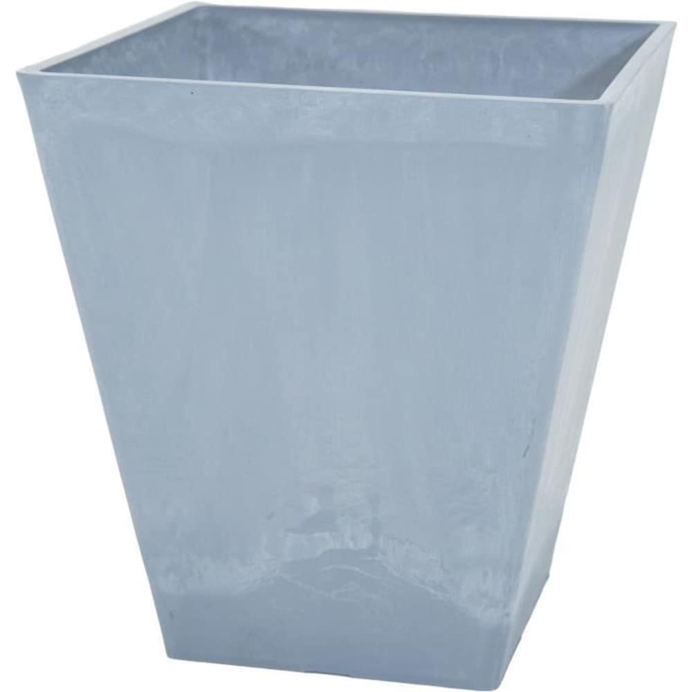 MEGA COLLECTIONS &Uuml;bertopf &ndash; MEGA KOLLEKTIONEN &ndash; Ecostone Quadratisch &ndash; 41 x 45 cm &ndash; Grau 