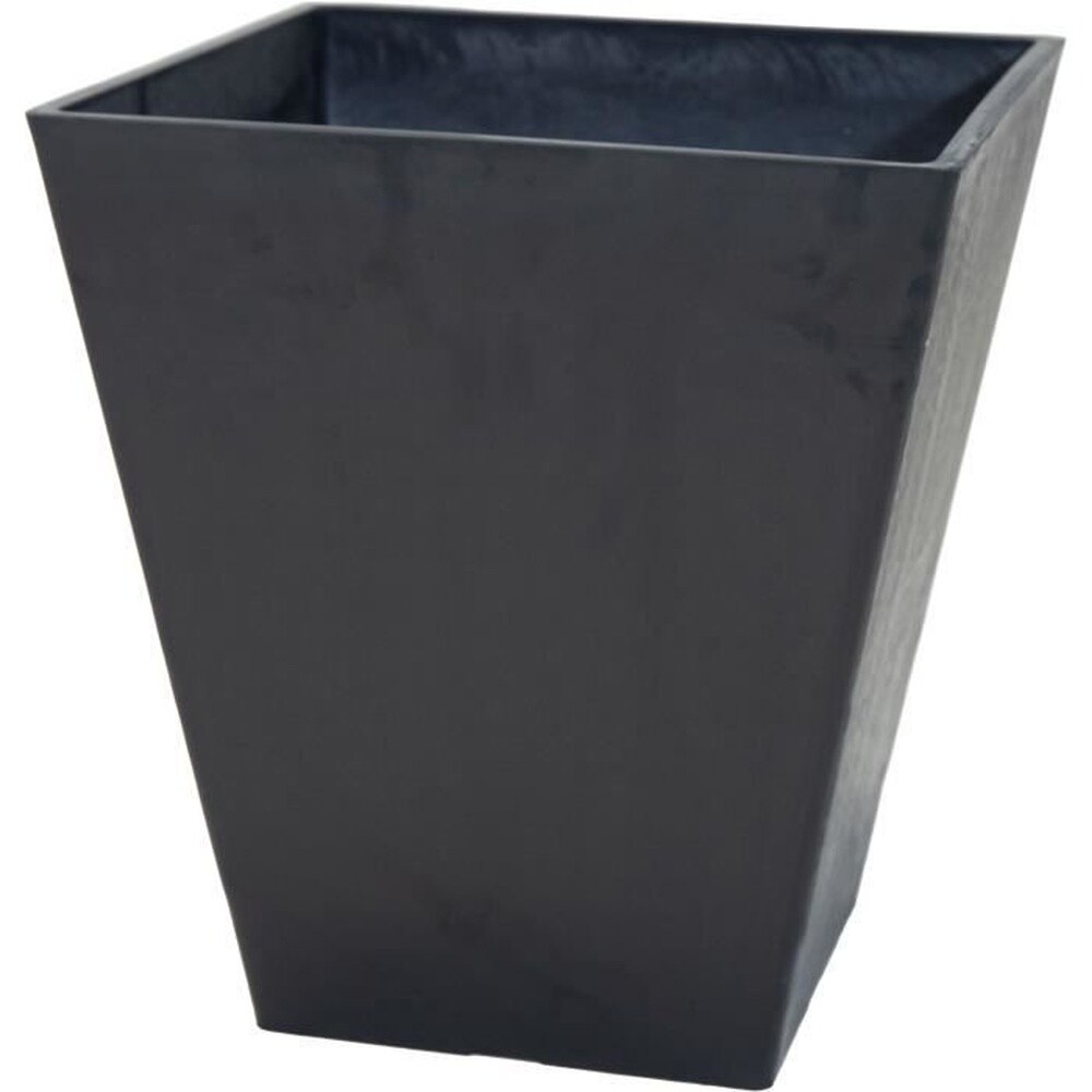 Übertopf – MEGA KOLLEKTIONEN – Ecostone Quadratisch – 41 x 45 cm – Schwarz