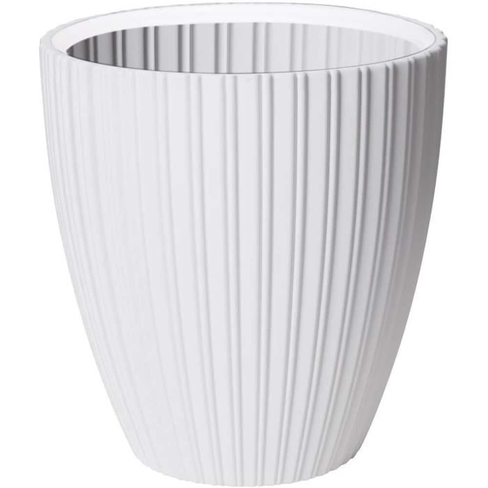GARDEN ID Blumentopf &ndash; Garten-ID &ndash; Elegant &ndash; 40 x 42 cm &ndash; F&uuml;r Garten, Balkon oder Innenr&auml;ume &ndash; Wei&szlig; 