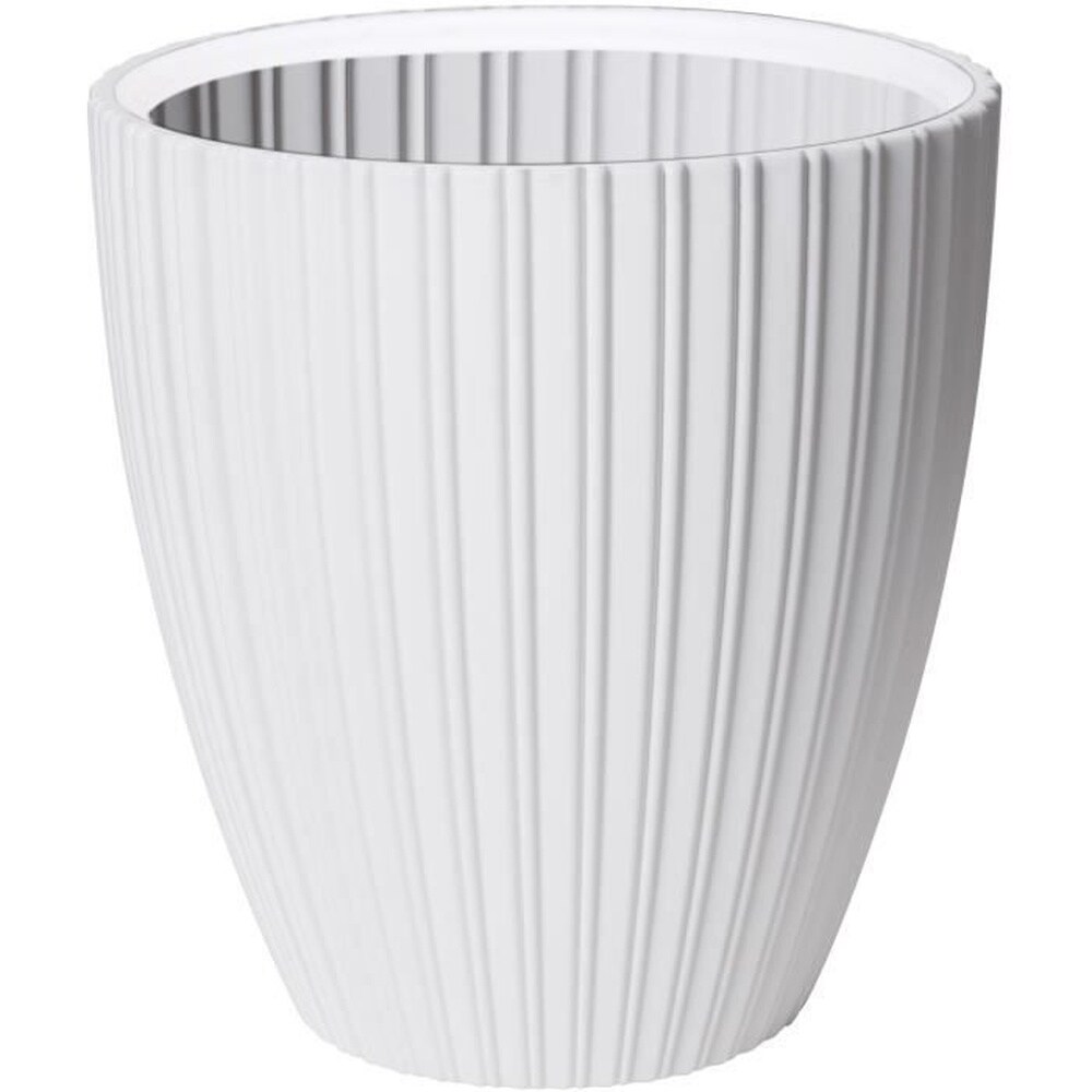 Blumentopf – Garten-ID – Elegant – 40 x 42 cm – Für Garten, Balkon oder Innenräume – Weiß
