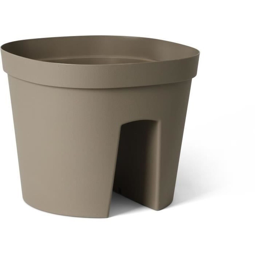 Balustradentopf – GARDEN ID Smile – Taupe, 30 cm – Passend für alle Balustraden – Wasserreservoir – recycelt und zu 100 % recycelbar