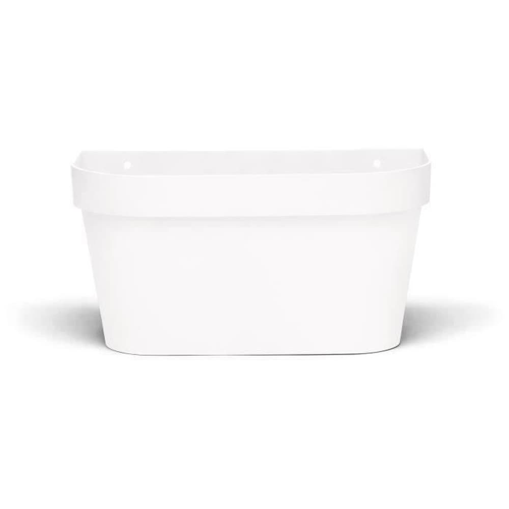 GARDEN ID Wandpflanzgef&auml;&szlig; &ndash; GARDEN ID Star &ndash; Wei&szlig; 36 x 16 cm &ndash; Wasserreservoir mit &Uuml;berlaufsystem &ndash; Recycelt und zu 100 % recycelbar 