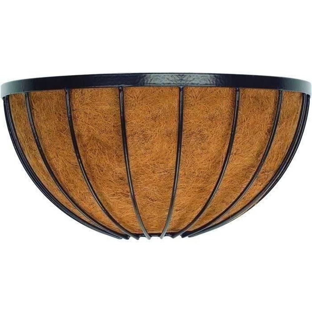 GARDEN ID Wandkorb mit Kokosnuss - GARDEN ID Georgian - 40 x 20 x 20 cm - Hochwertige Kokosnuss - Stabile Konstruktion - Tief genug f&uuml;r optimales Pflanzenwachstum 