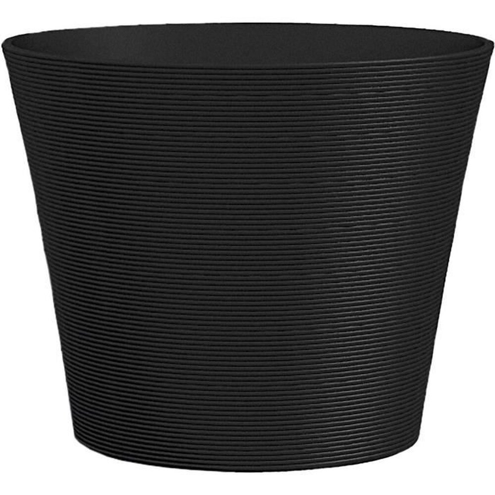 Blumentopf – GARDEN ID – Green Care Sense Schwarz-Anthrazit – 40 x 34 cm – 10 Jahre Garantie – 100 % recycelt – UV- und frostbeständig
