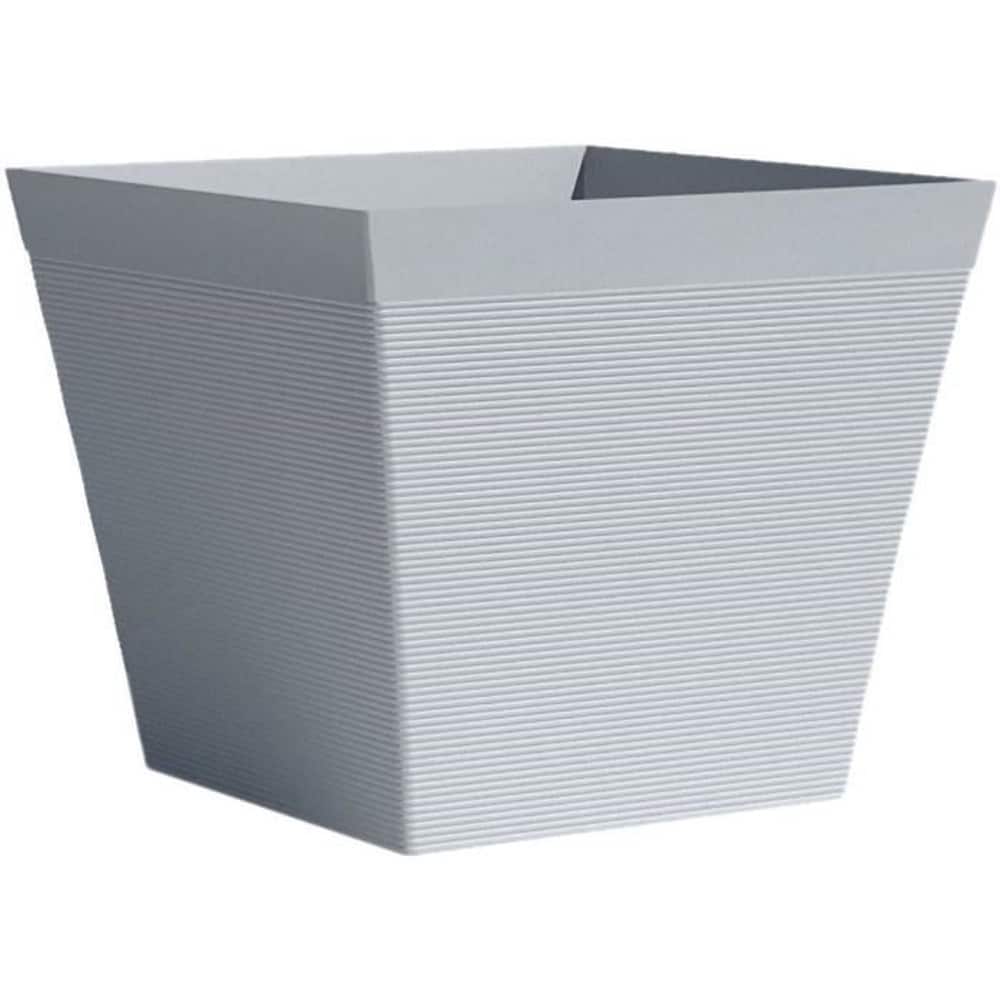 GARDEN ID Quadratischer Topf &ndash; GARDEN ID &ndash; Green Care Impact Blau-Grau &ndash; 29 x 26 cm &ndash; 10 Jahre Garantie &ndash; 100 % recycelt &ndash; UV- und frostbest&auml;ndig 