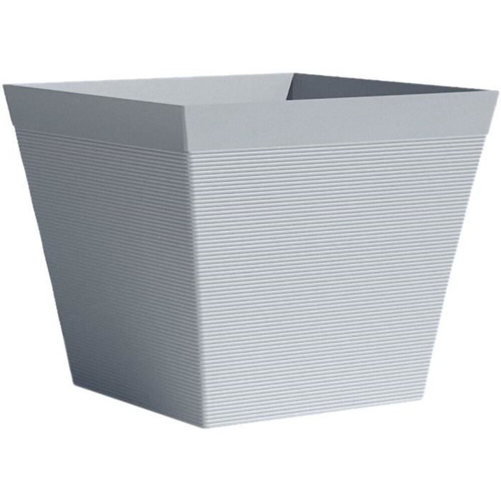 Quadratischer Topf – GARDEN ID – Green Care Impact Blau-Grau – 39 x 33 cm – 10 Jahre Garantie – 100 % recycelt – UV- und frostbeständig
