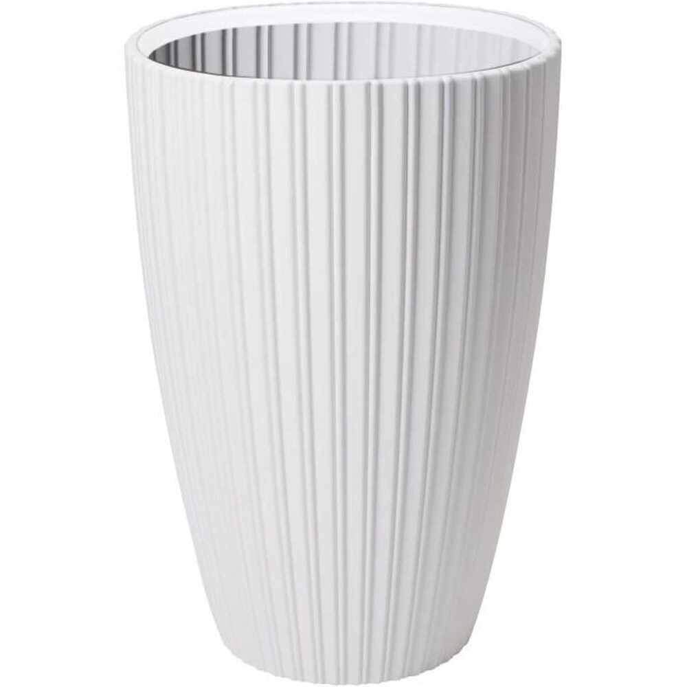 Blumentopf – Garten-ID – Elegant – 40 x 58 cm – Für Garten, Balkon oder Innenräume – Weiß