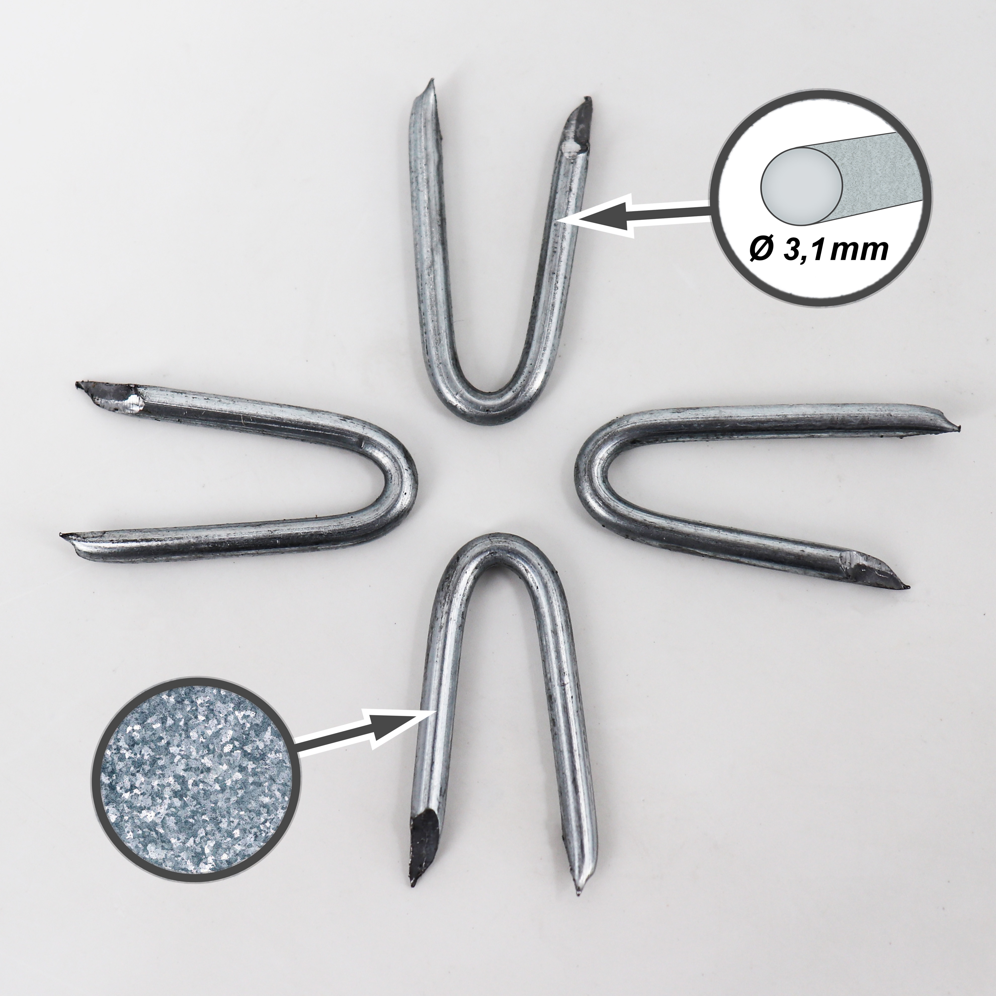 Aquagart 9 kg Krampen Drahtschlaufen Wildzaun Forstzaun Zaun 