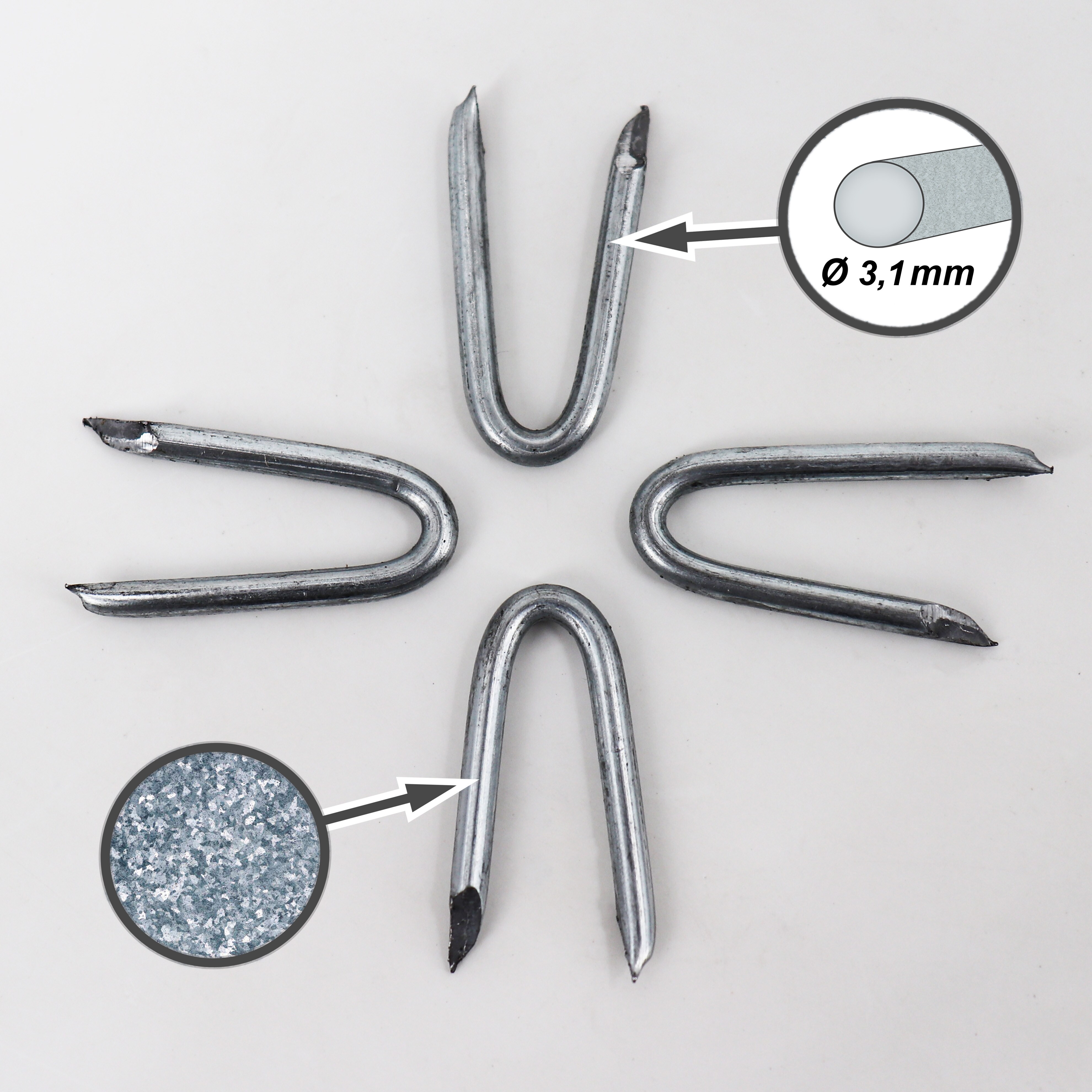 Aquagart 10 kg Krampen Drahtschlaufen Wildzaun Forstzaun Zaun 