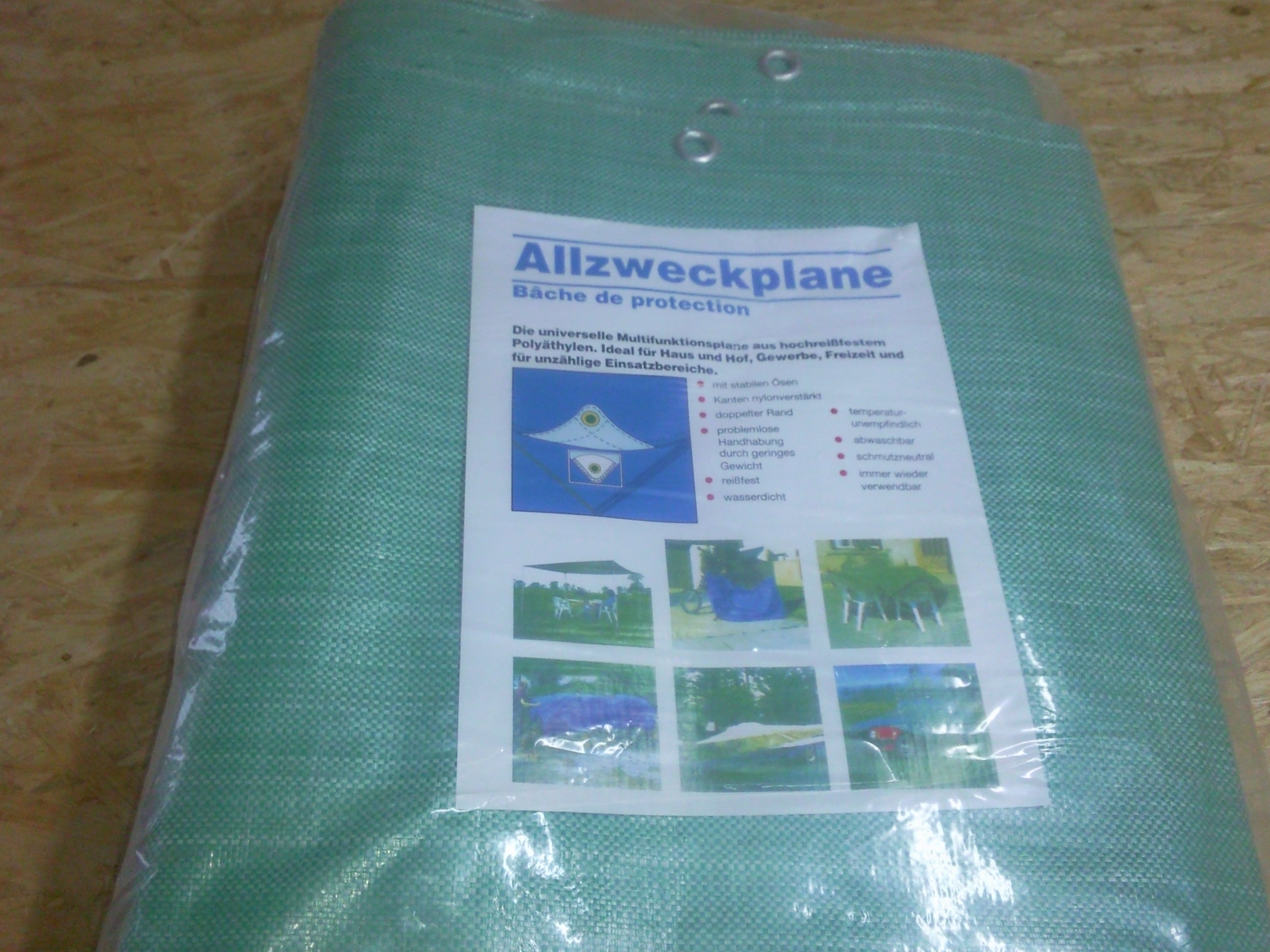 Aquagart Gewebeplane 220g 8m x 12m Abdeckplane Bootsplane Allzweckplane Plane 