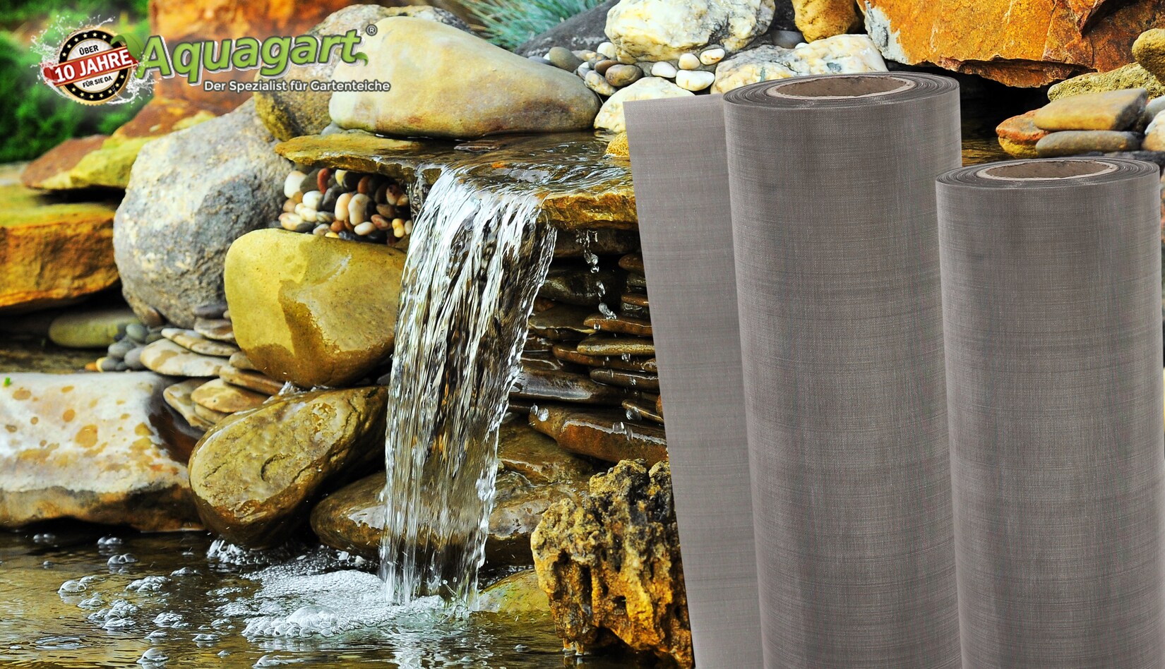 Aquagart 80cm x 40cm Edelstahlgewebe für Siebfilter Bogensieb Sieb Teich
