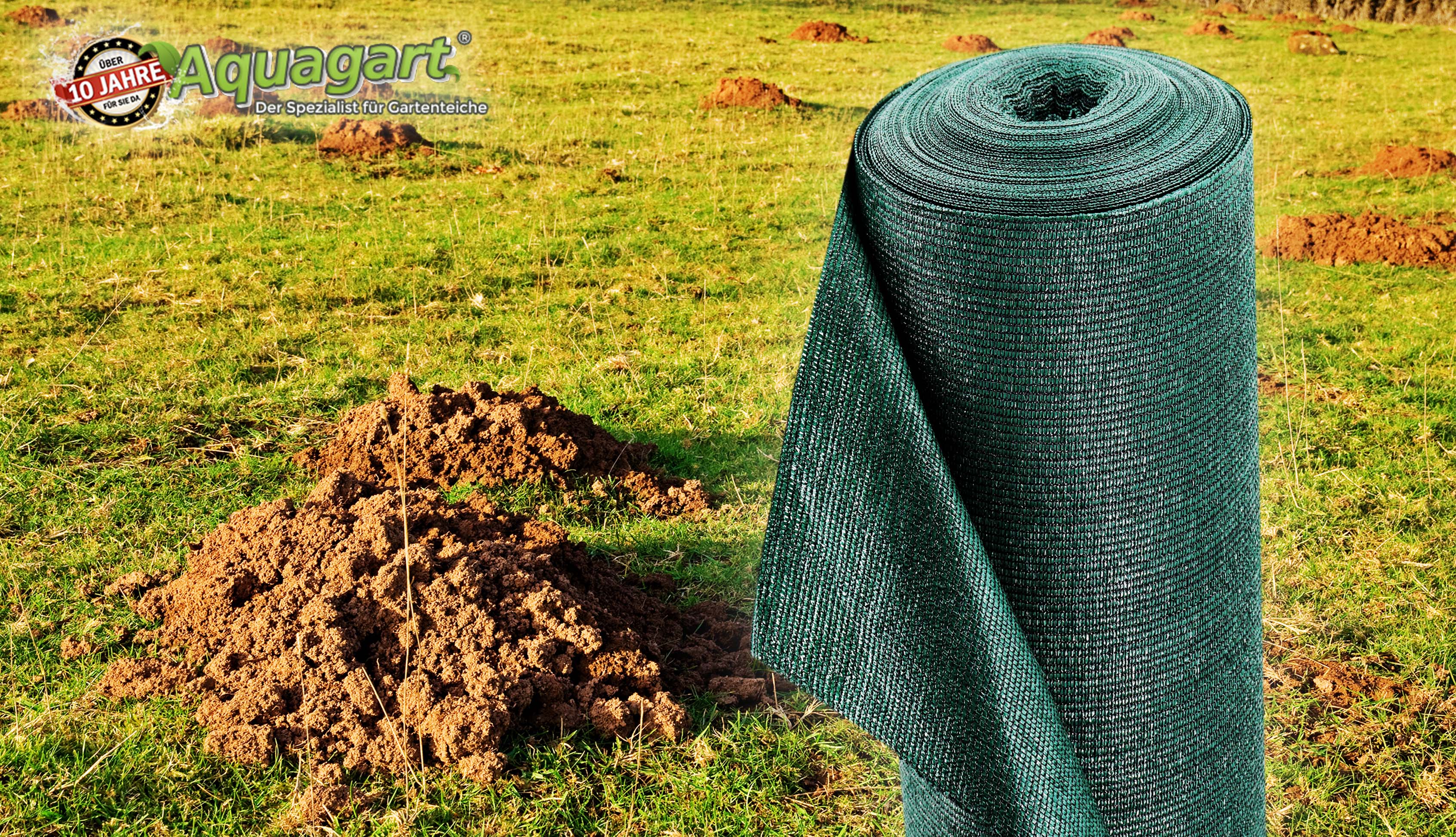 Aquagart 88m&sup2; Maulwurfnetz Maulwurfsperre Maulwurfgitter 150g 2m breit 