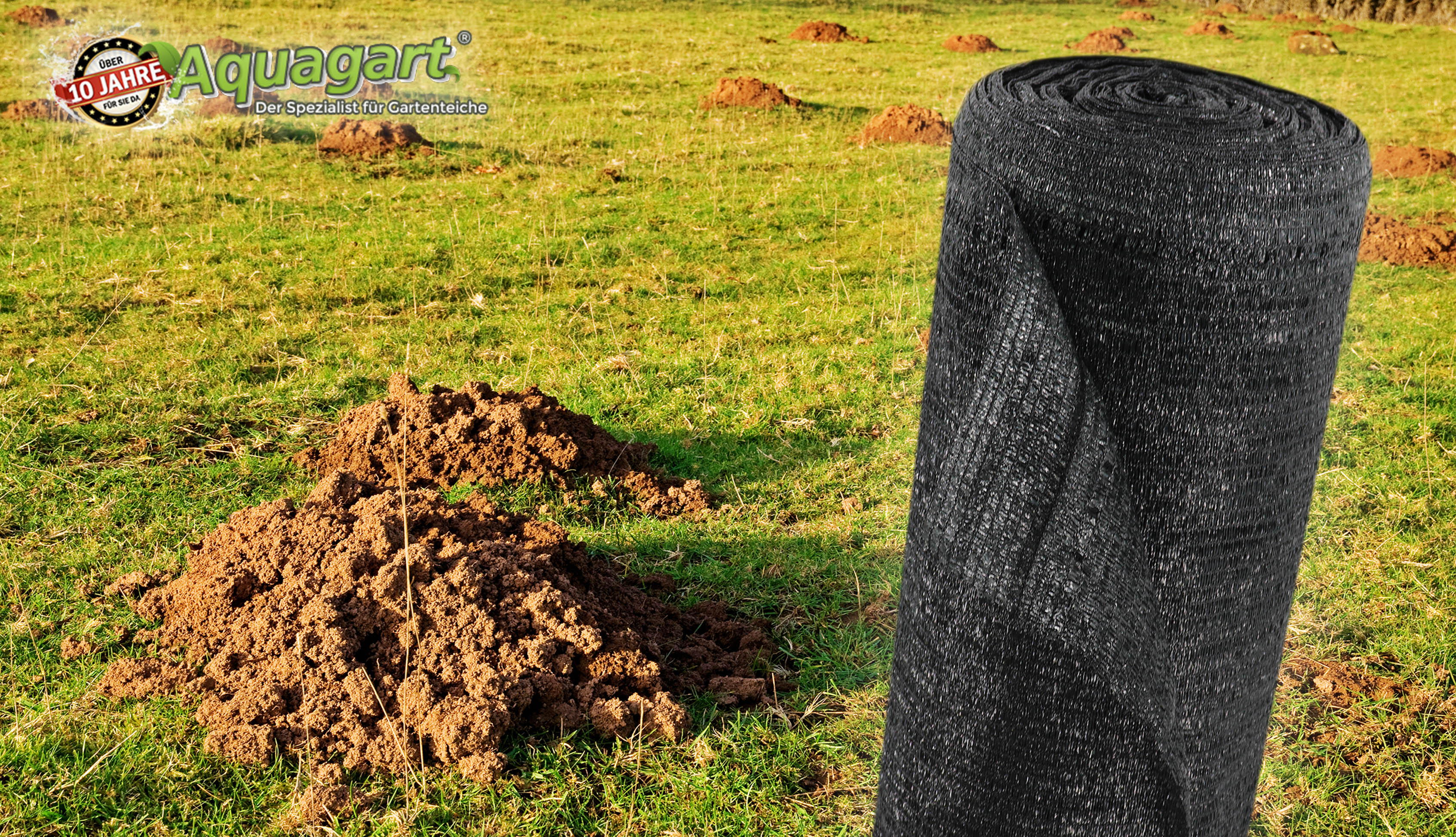 Aquagart 24m&sup2; Maulwurfnetz Maulwurfsperre Maulwurfgitter 90g 2m breit 