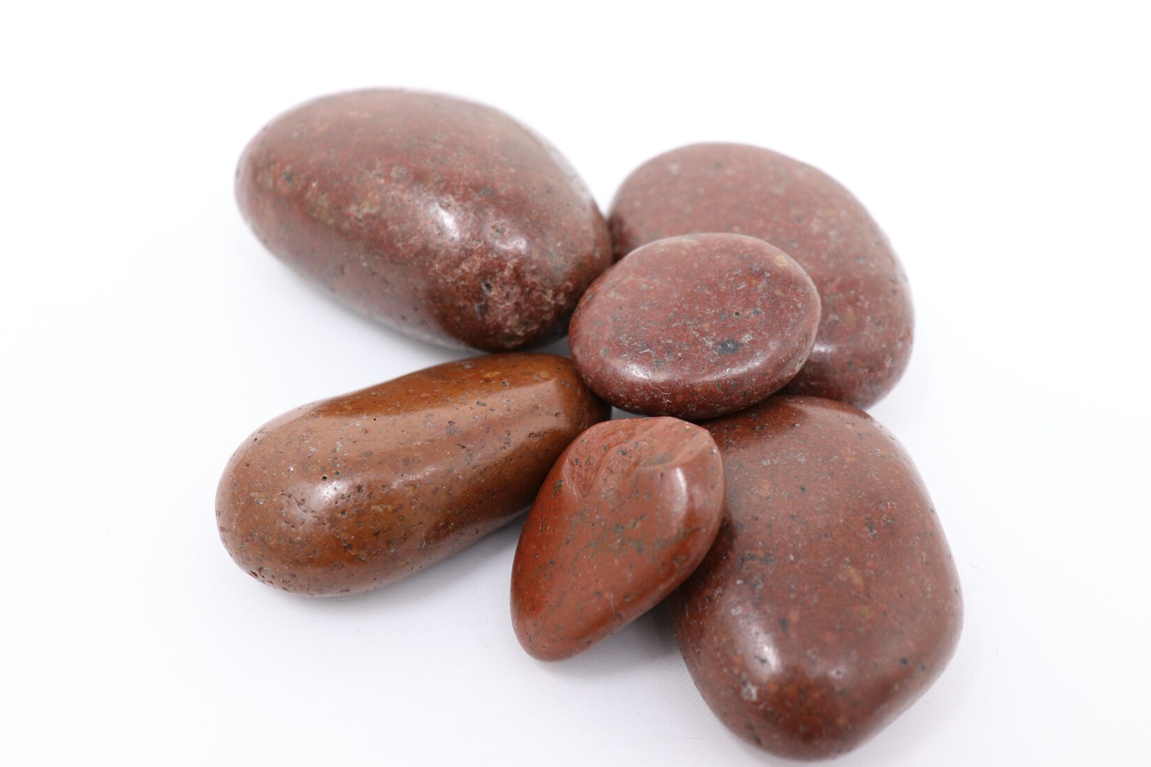 Aquagart Polierter Kiesel Flusskiesel Kieselsteine Gartenkies Zierkies rot