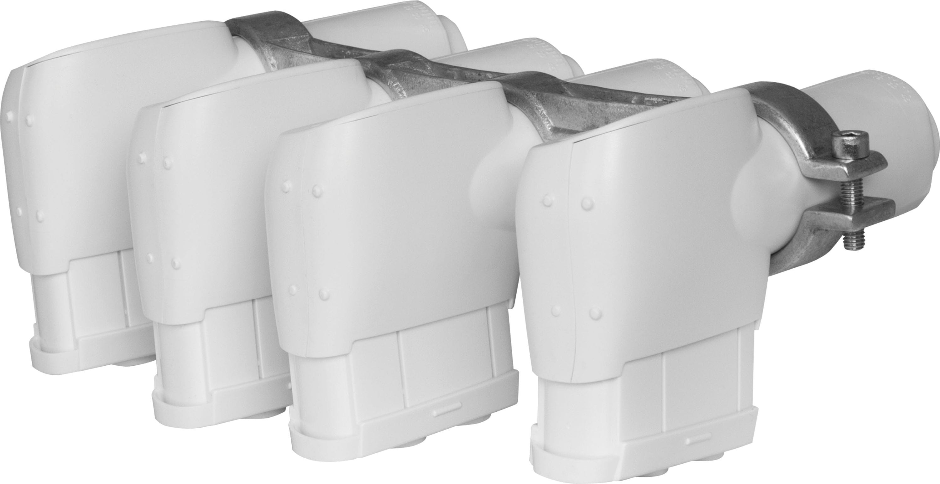 TechniSat Skytenne-System | Empfangseinheit mit Schiene und vier Quattro-LNBs 