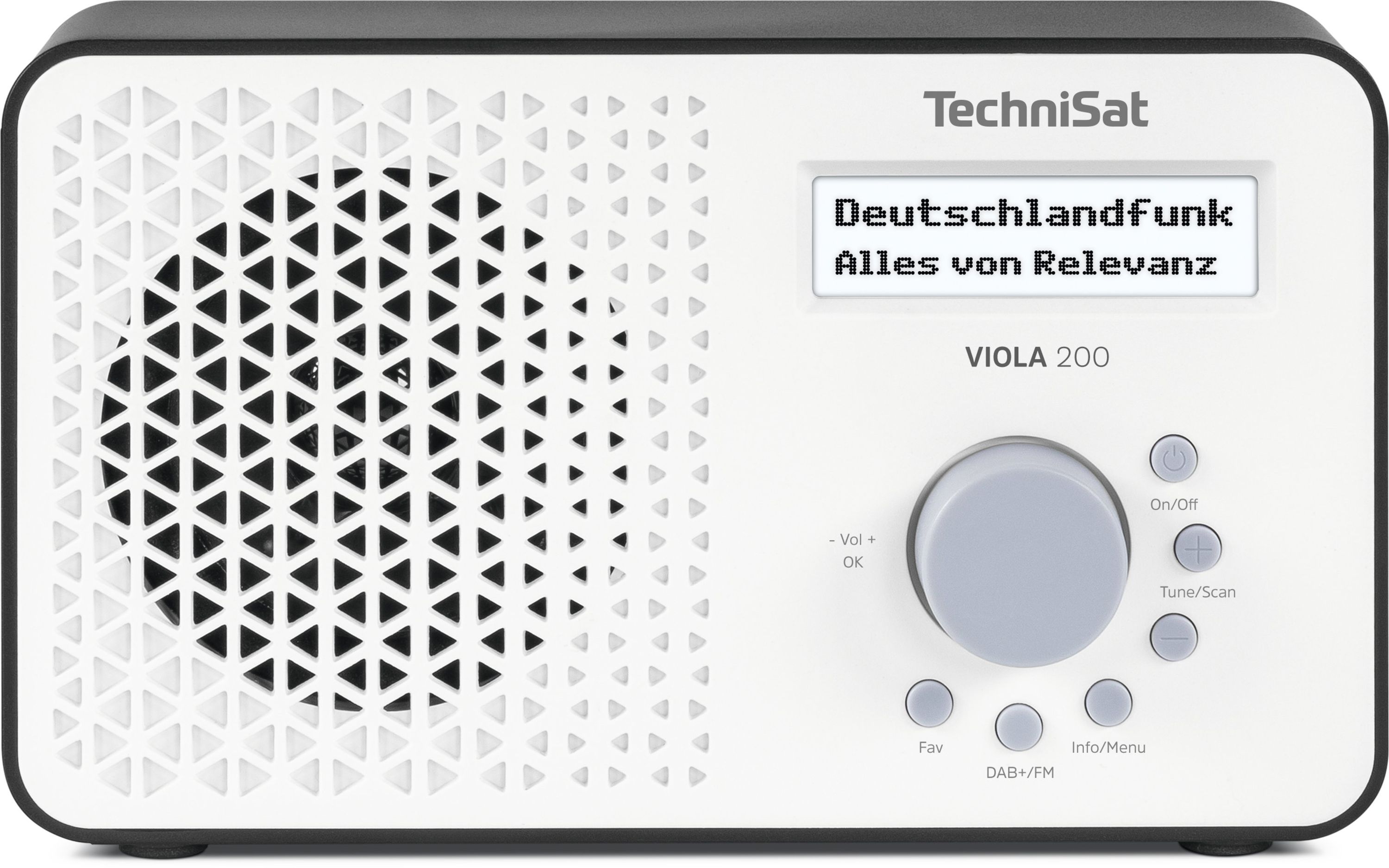 TechniSat VIOLA 200 | tragbares DAB+ Radio (UKW, Kopfh&ouml;reranschluss, 1 Watt) wei&szlig; 