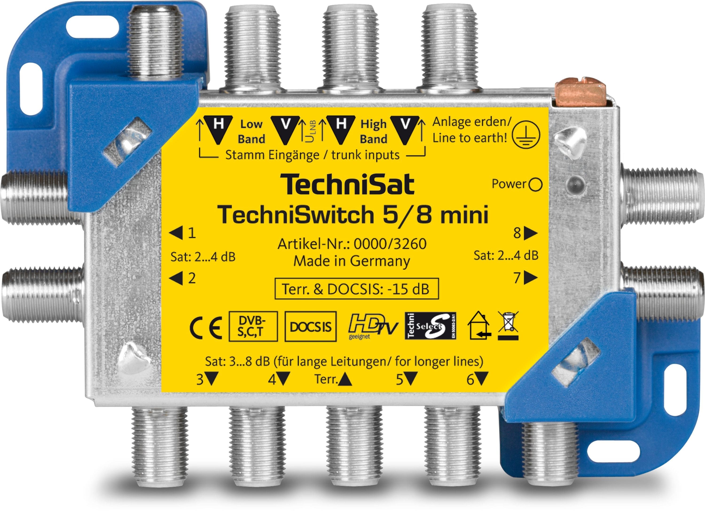 TechniSat TECHNISWITCH 5/8 MINI | Multischalter / Satverteiler f&uuml;r 8 Teilnehmer 