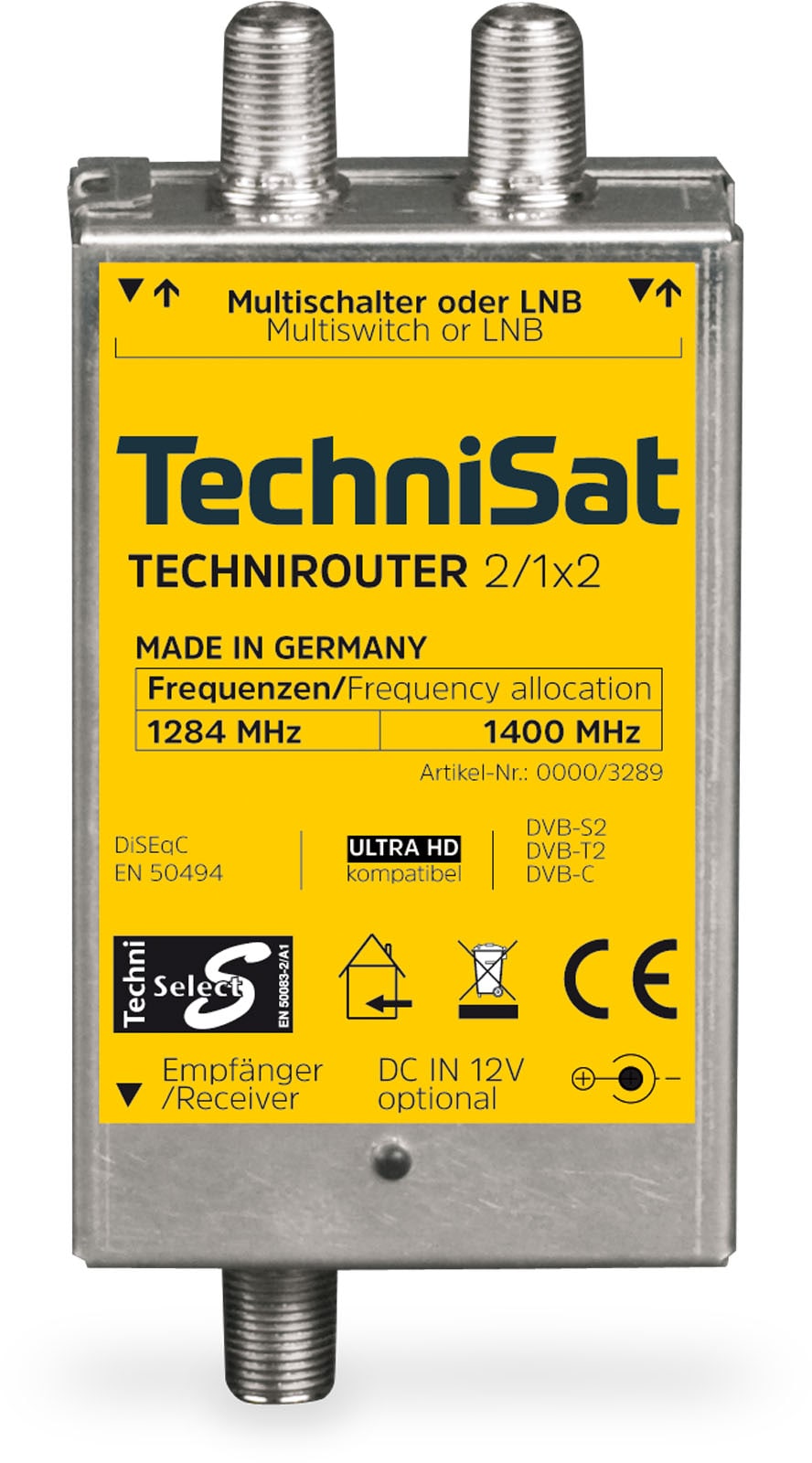 TechniSat TECHNIROUTER MINI 2/1x2 | Einkabell&ouml;sung / Unicable f&uuml;r Twin-Empfang 