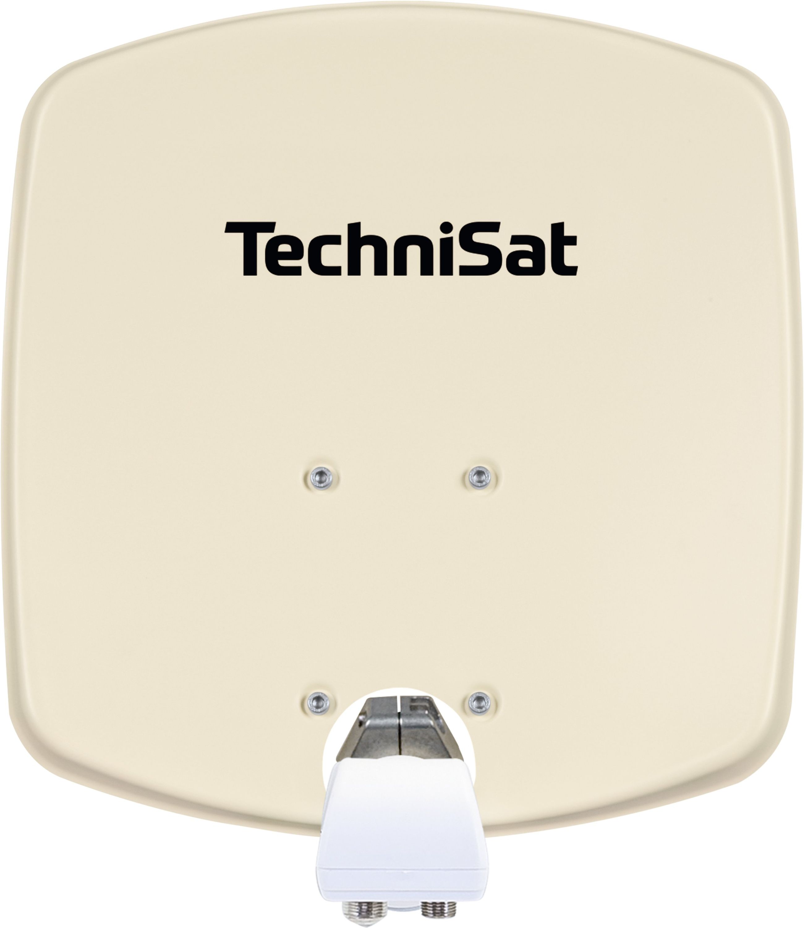 TechniSat DIGIDISH 33 | Sat-Sch&uuml;ssel mit Twin-LNB & Wandhalterung, 2 TN beige 