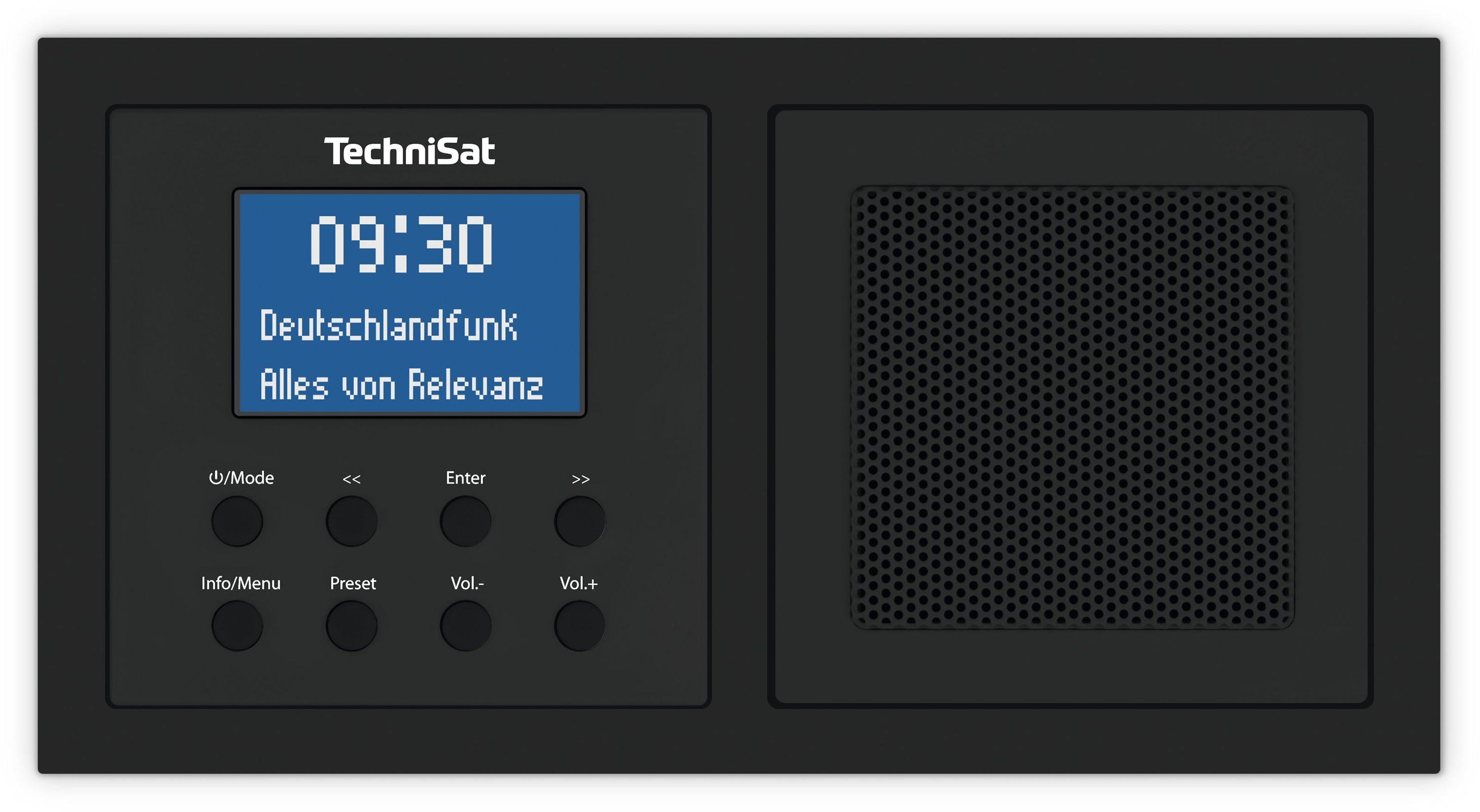 TechniSat DIGITRADIO UP 1 | DAB+ / UKW Unterputzradio mit Bluetooth | wei&szlig; schwarz (Ral 9011) 
