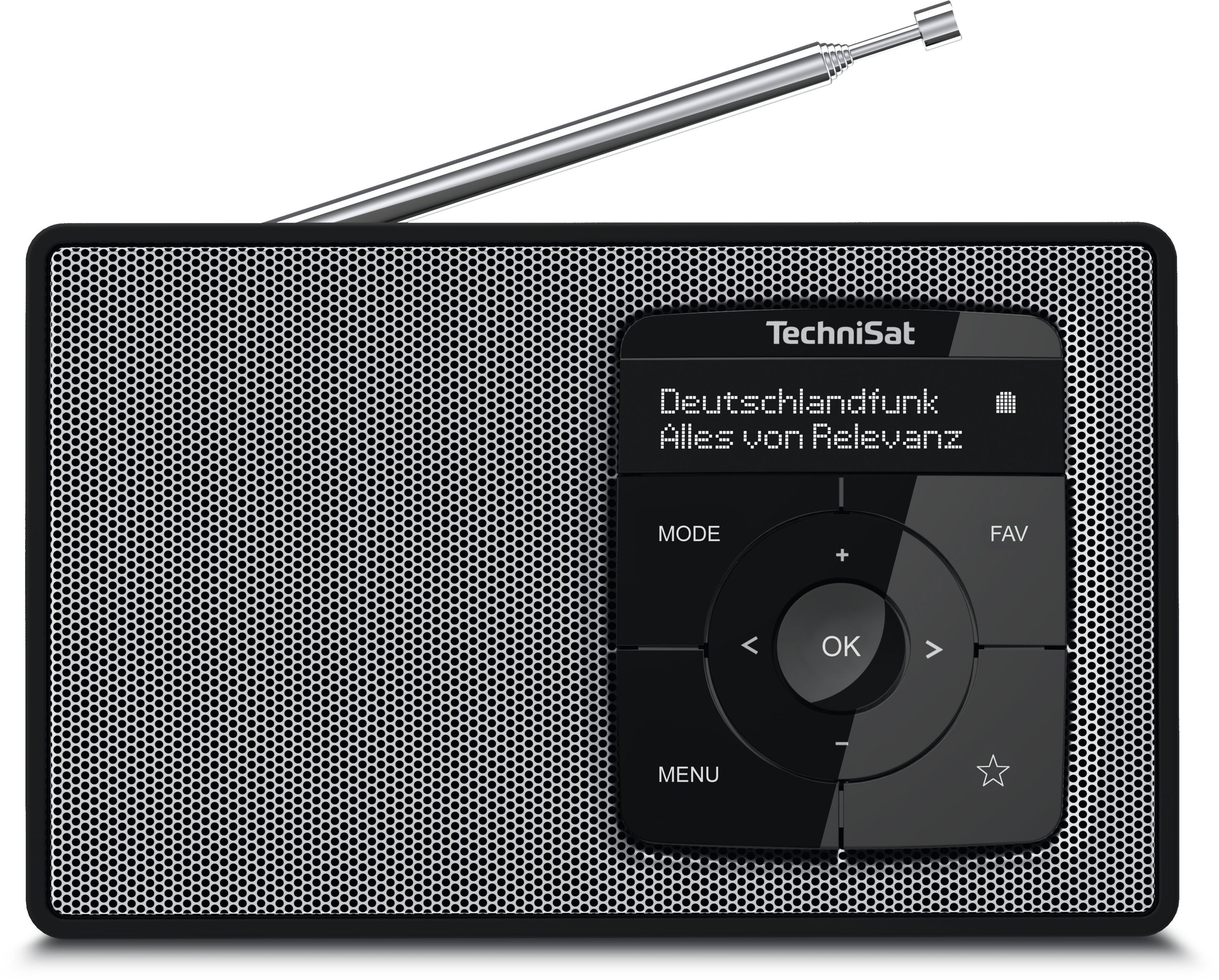 TechniSat DIGITRADIO 2 | Portables DAB+/UKW-Radio, Bluetooth schwarz/silber 