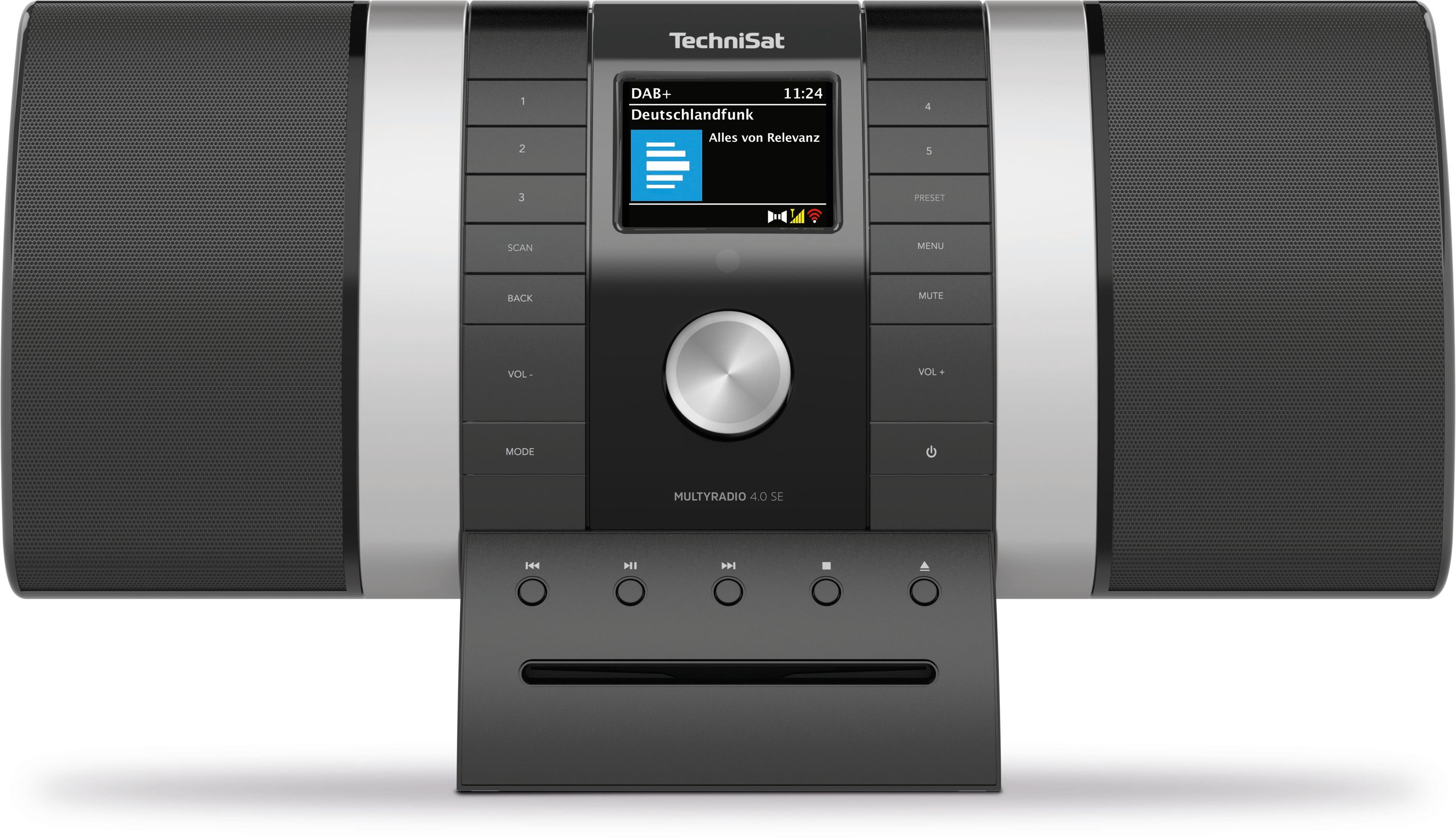 TechniSat MULTYRADIO 4.0 SE DAB+/UKW/Internet Radio mit CD-Player und Bluetooth schwarz/silber 