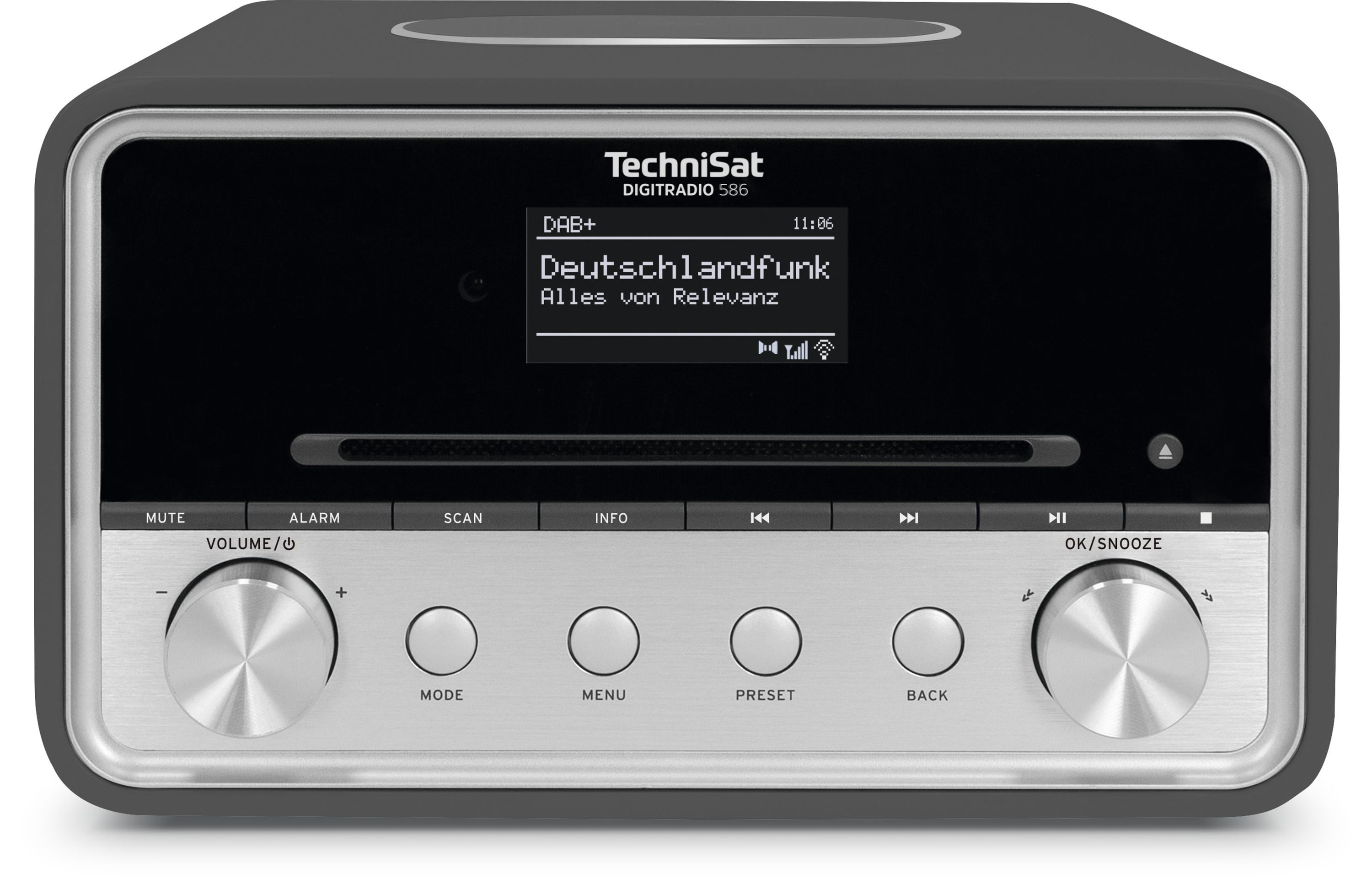 TechniSat DIGITRADIO 586 | DAB+ & Internet-Radio, Wireless-Charging anthrazit/silber 
