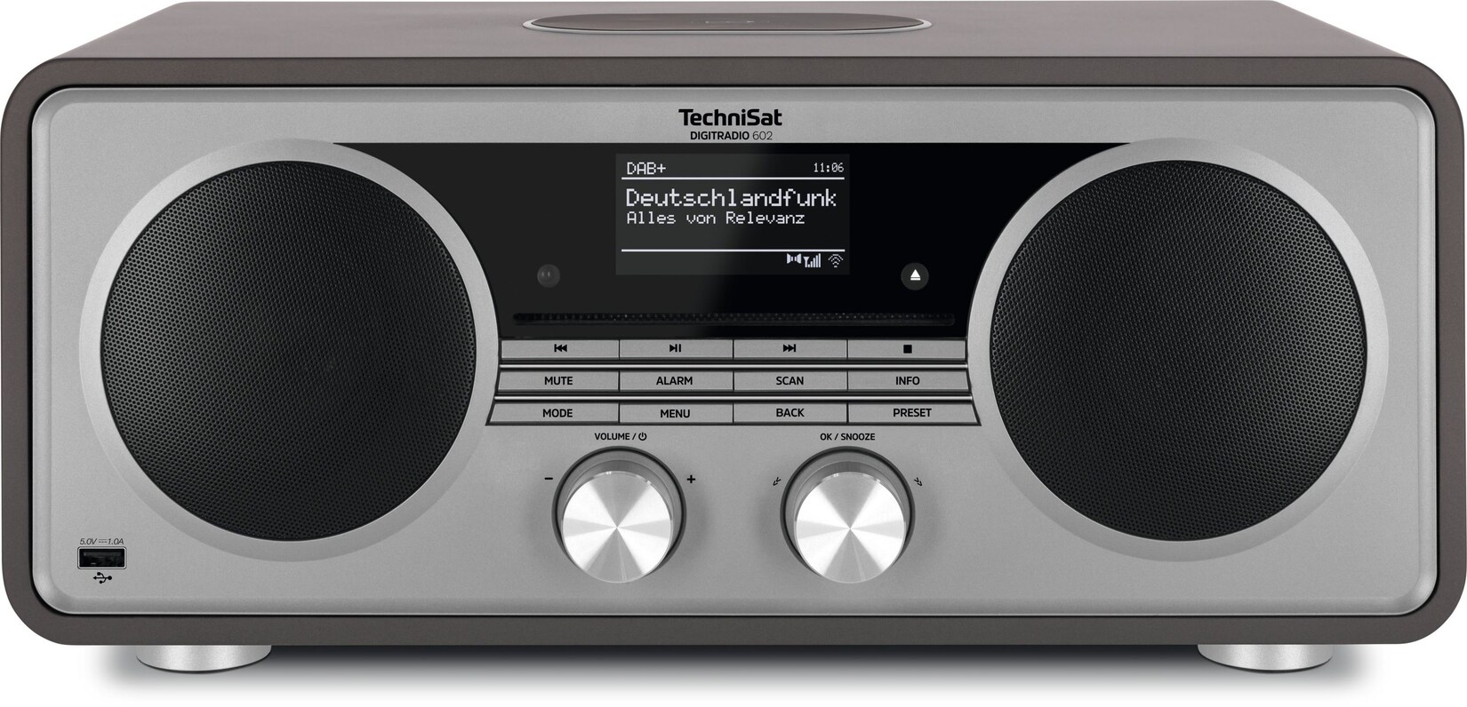 TechniSat DIGITRADIO 602 Kompaktanlage mit DAB, UKW, Internet, 70 W anthrazit/silber