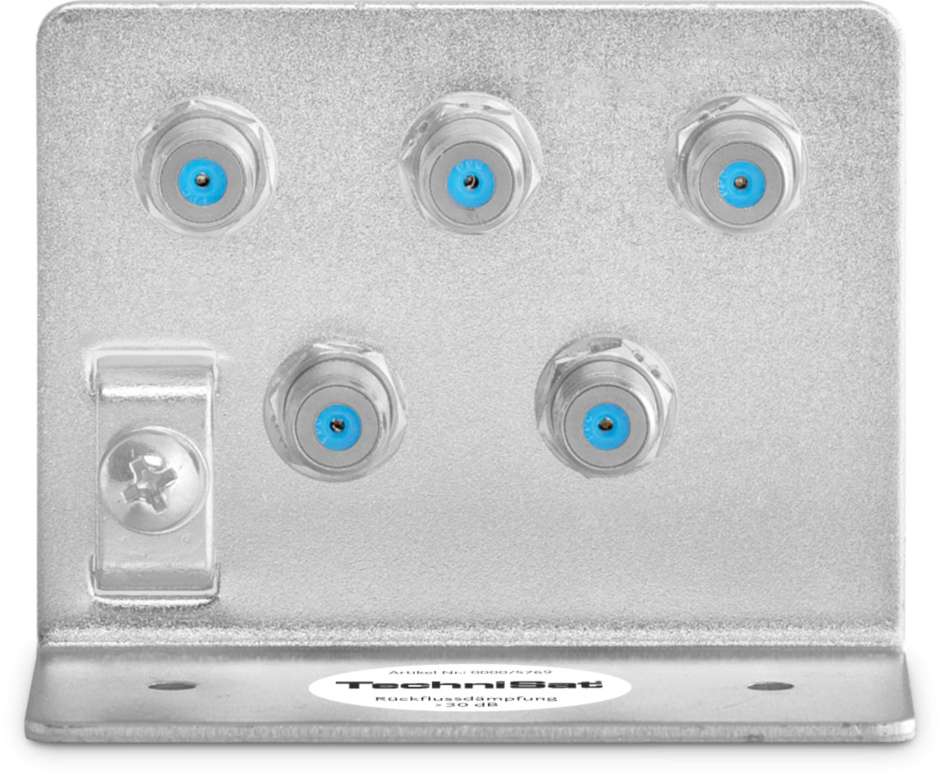 TechniSat Erdungswinkel 5 | Erdungswinkel mit 5 hochwertigen F-Doppelbuchsen 