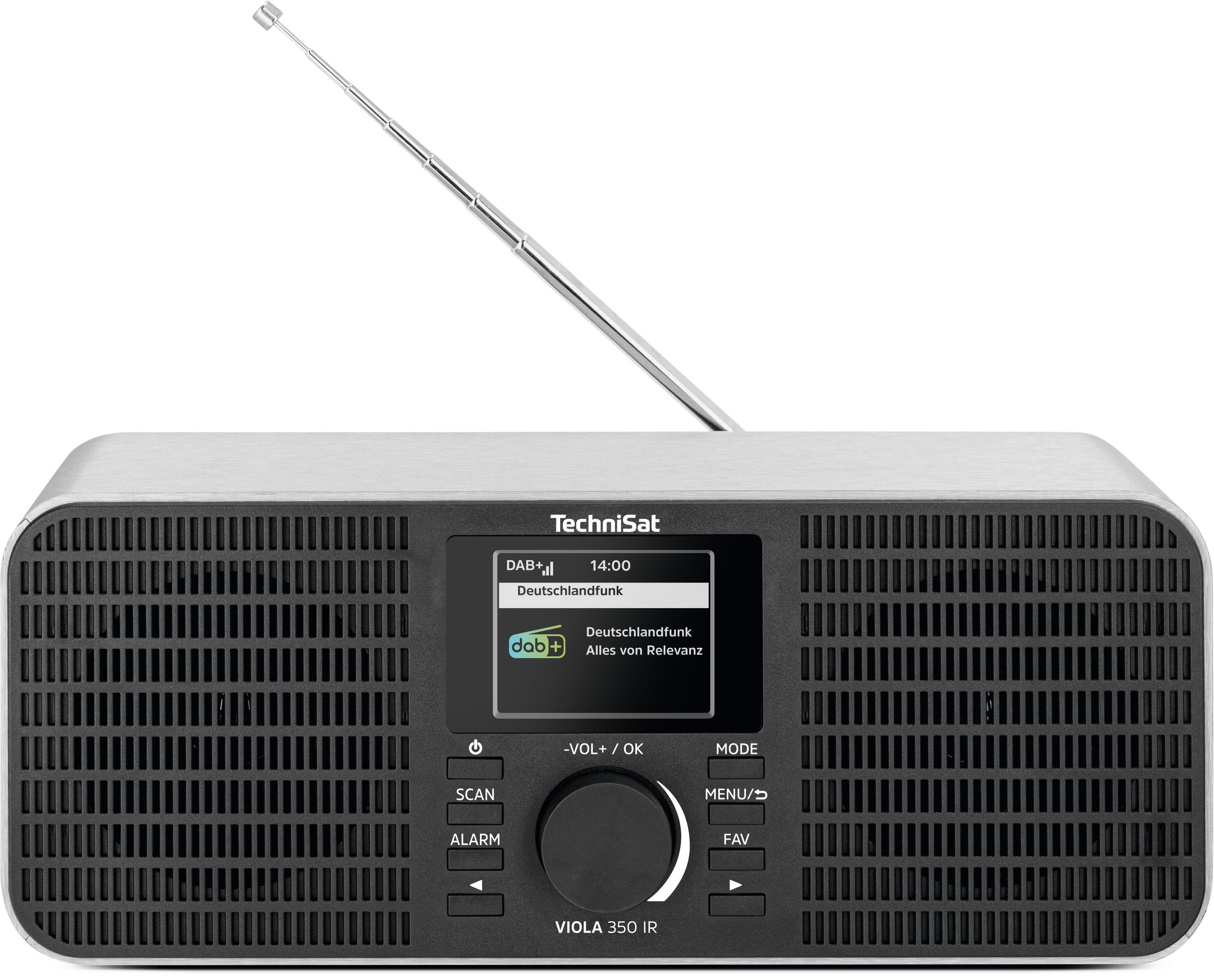 TechniSat VIOLA 350 IR &ndash; 16 Watt Stereo Internetradio mit DAB+, UKW, Bluetooth, AUX in, Kopfh&ouml;reranschluss silber 