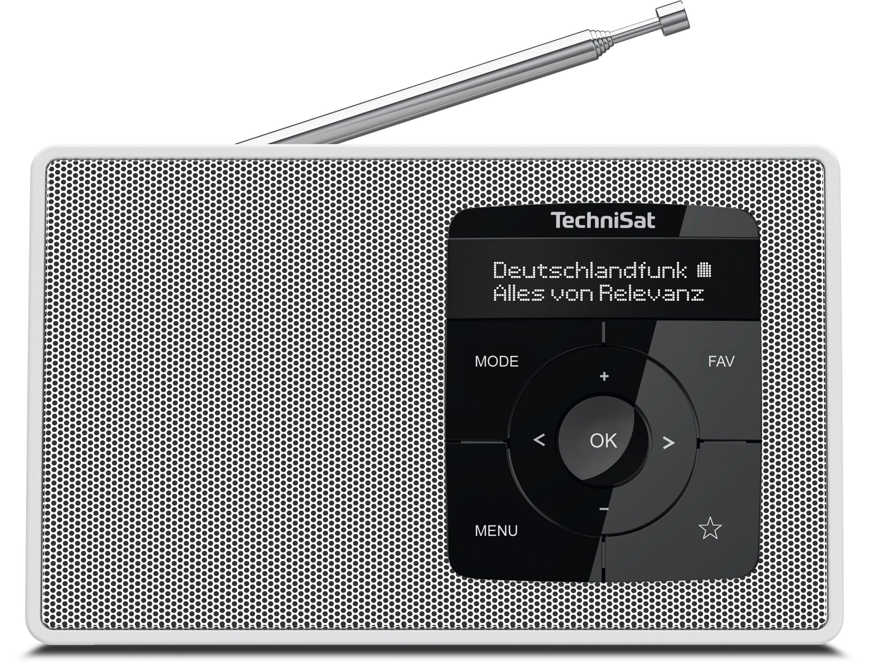TechniSat DIGITRADIO 2 | Portables DAB+/UKW-Radio, Bluetooth wei&szlig; 