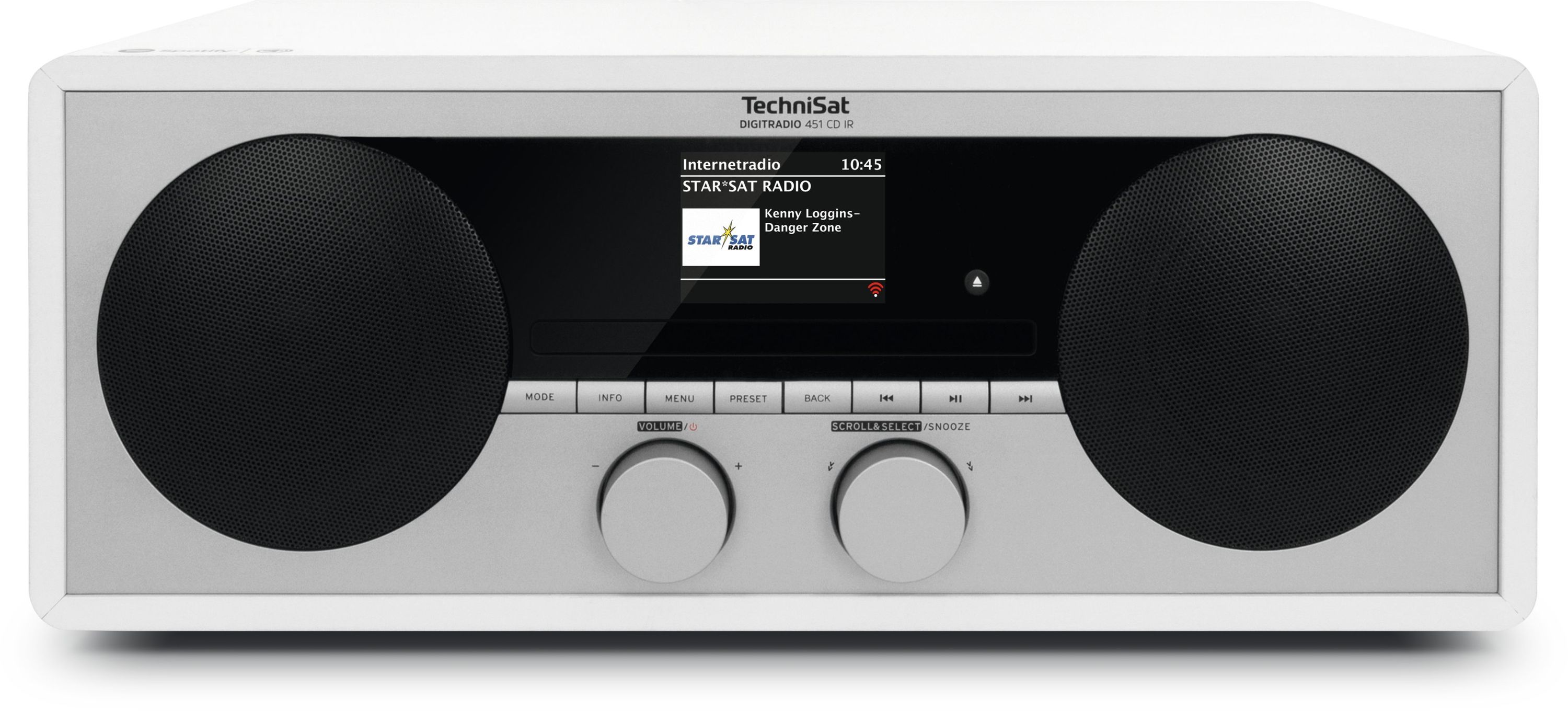 TechniSat DIGITRADIO 451 CD IR | Internetradio mit DAB+, UKW, Bluetooth wei&szlig; 