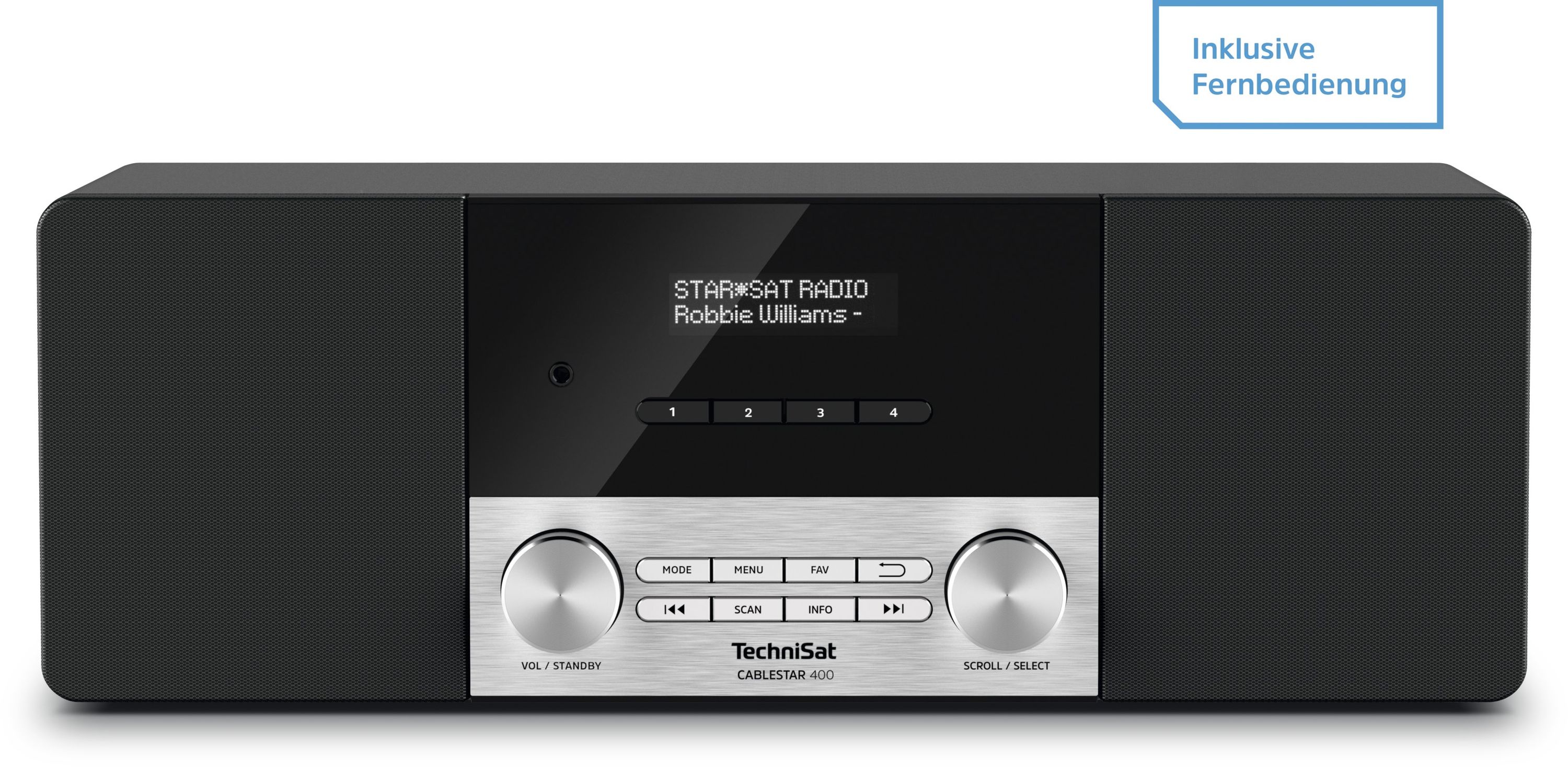TechniSat Cablestar 400 | Stereo Kabelradio mit Fernbedienung & OLED-Display 