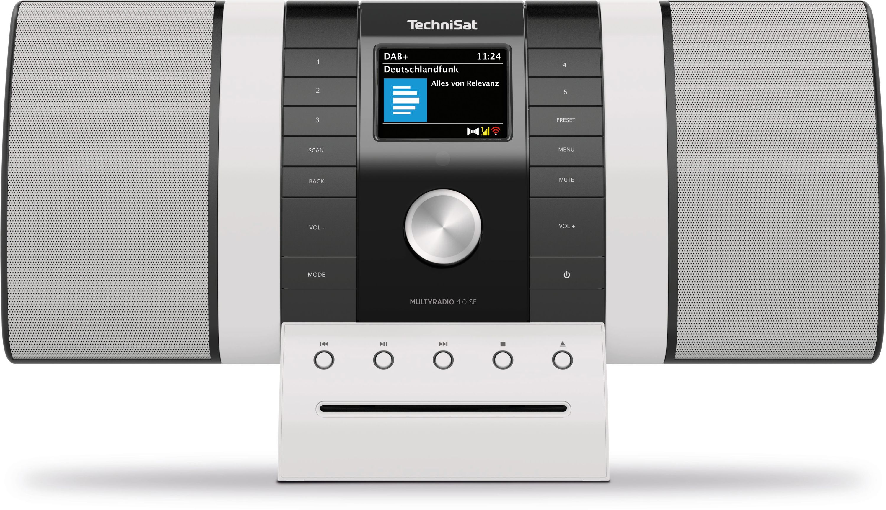TechniSat MULTYRADIO 4.0 SE DAB+/UKW/Internet Radio mit CD-Player und Bluetooth schwarz/wei&szlig; 