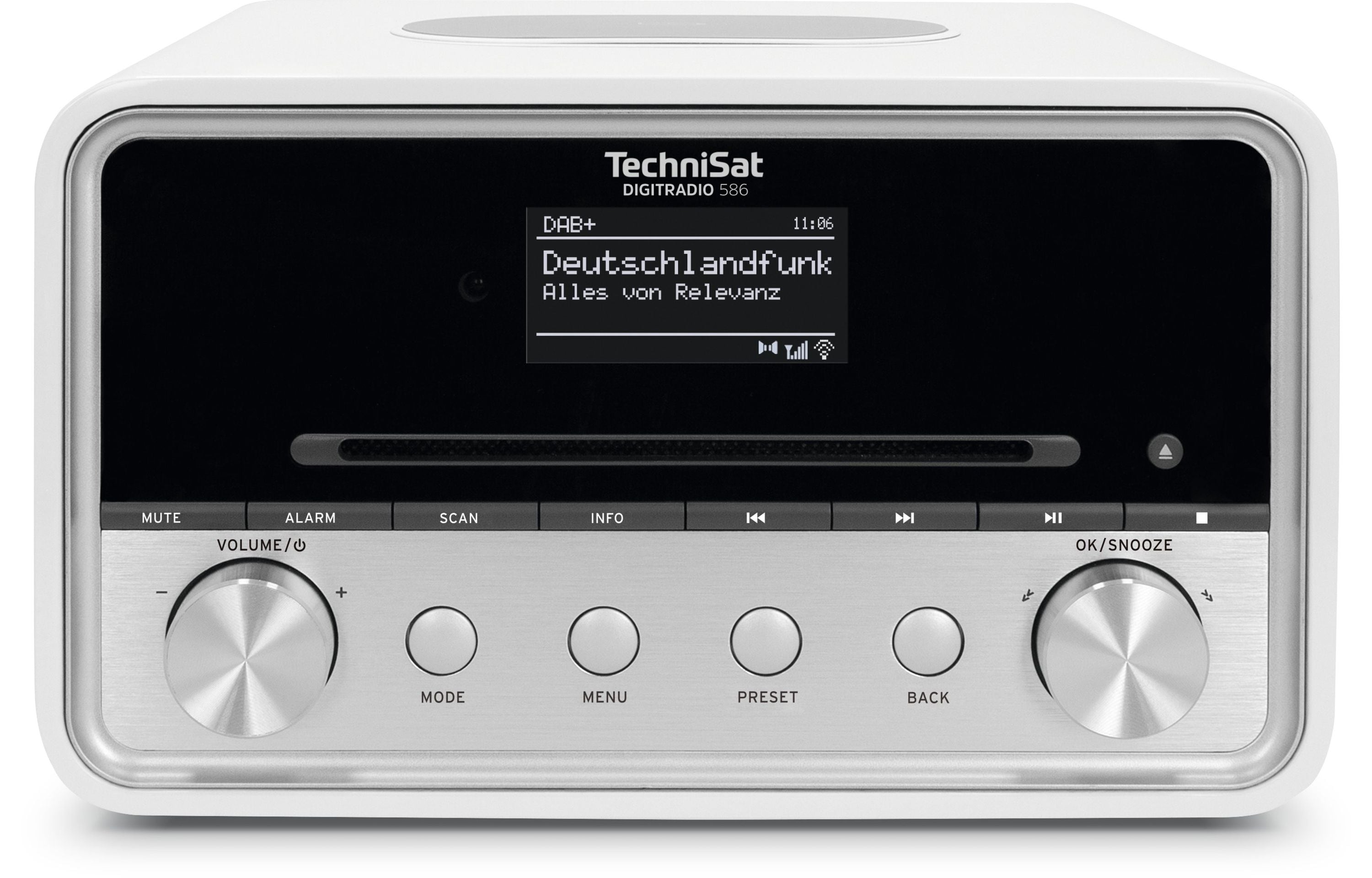 TechniSat DIGITRADIO 586 | DAB+ & Internet-Radio, Wireless-Charging wei&szlig;/silber 