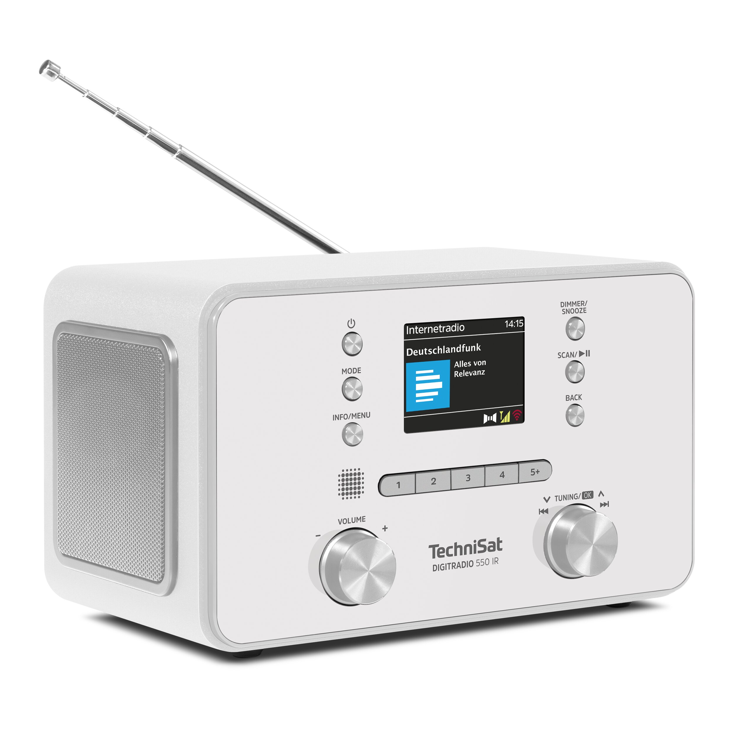 TechniSat DIGITRADIO 550 IR | DAB+ / UKW / Internet-Radio, Bluetooth wei&szlig; 