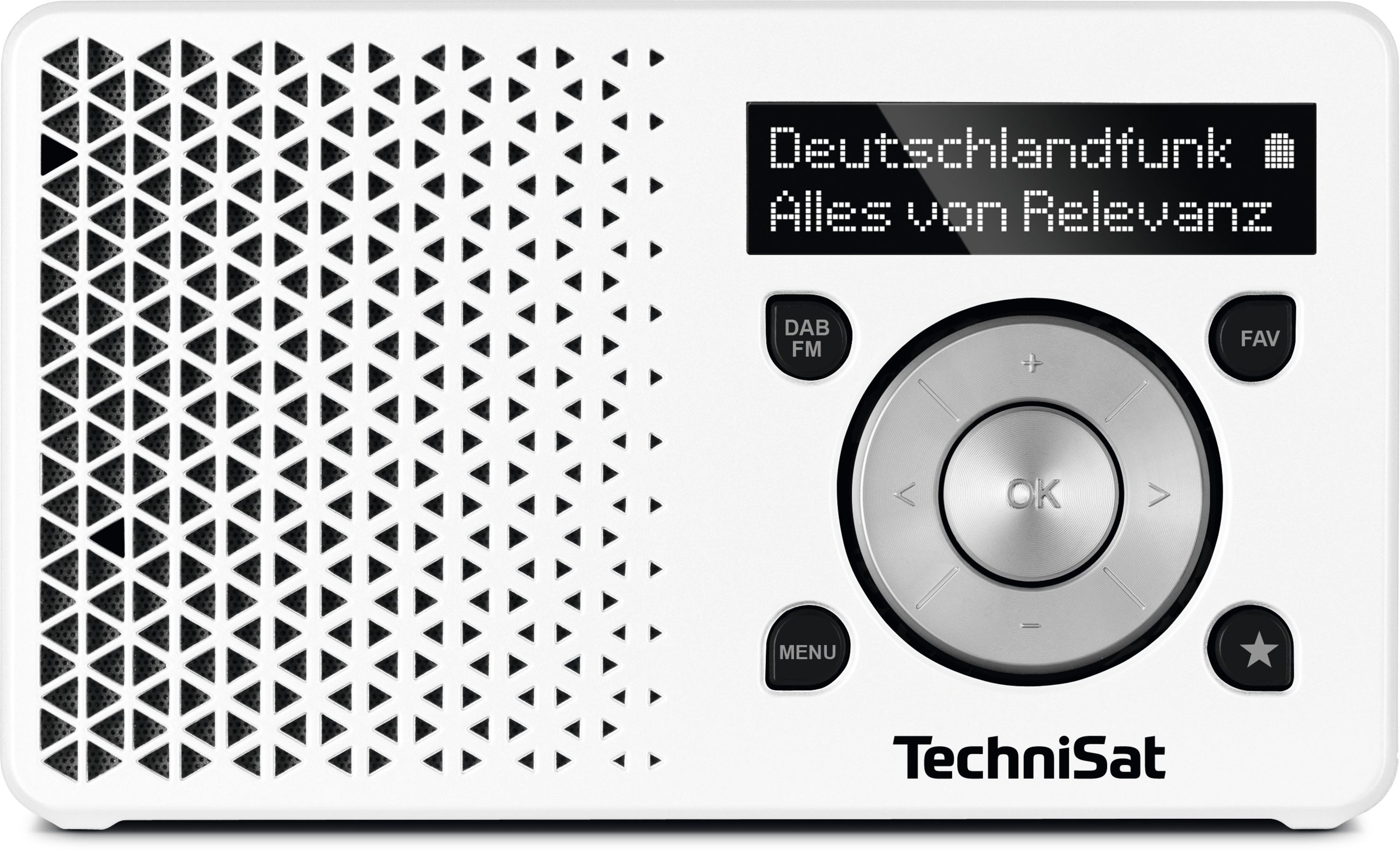 TechniSat DIGITRADIO 1 | Tragbares DAB+ & UKW-Radio, Akku wei&szlig;/silber 