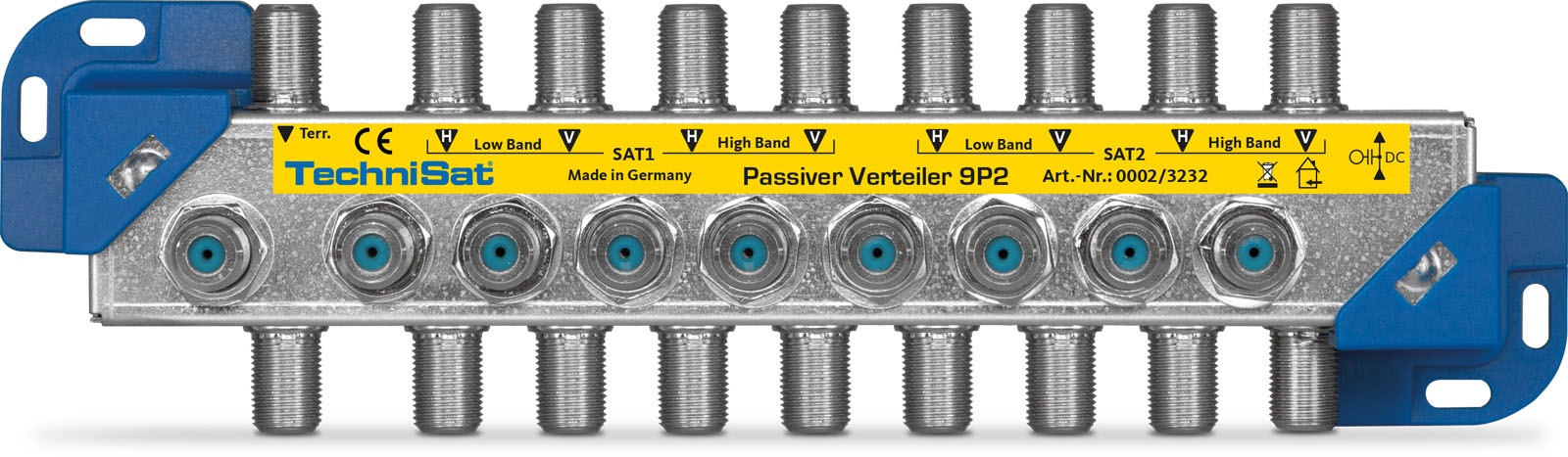 TechniSat Passiver Verteiler 9P2 Sat-Signalaufteilung 