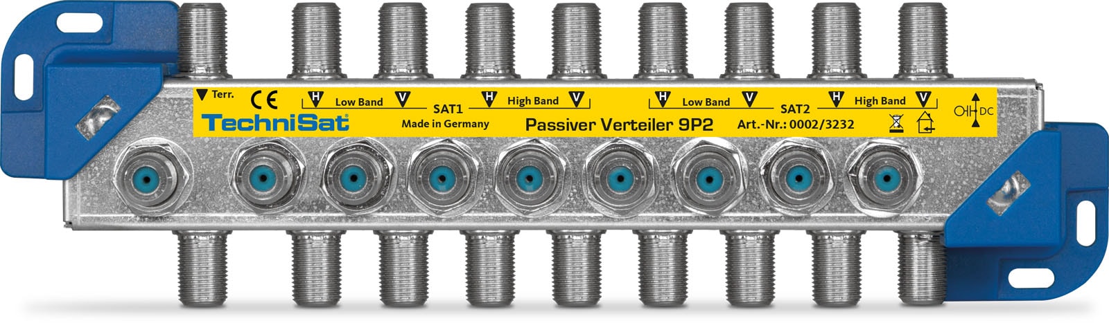 TechniSat Passiver Verteiler 9P2 Sat-Signalaufteilung