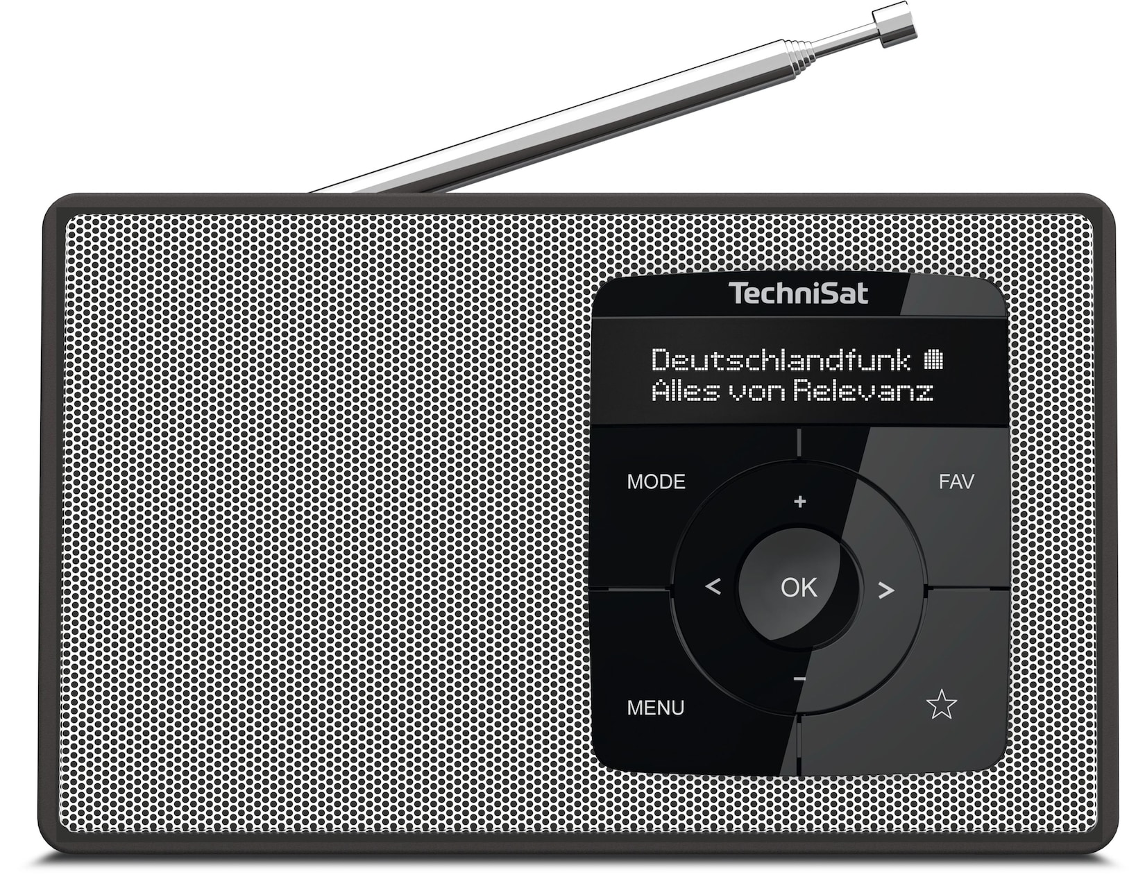 TechniSat DIGITRADIO 2 Portables DAB+/UKW-Radio, Bluetooth schwarz/weiß