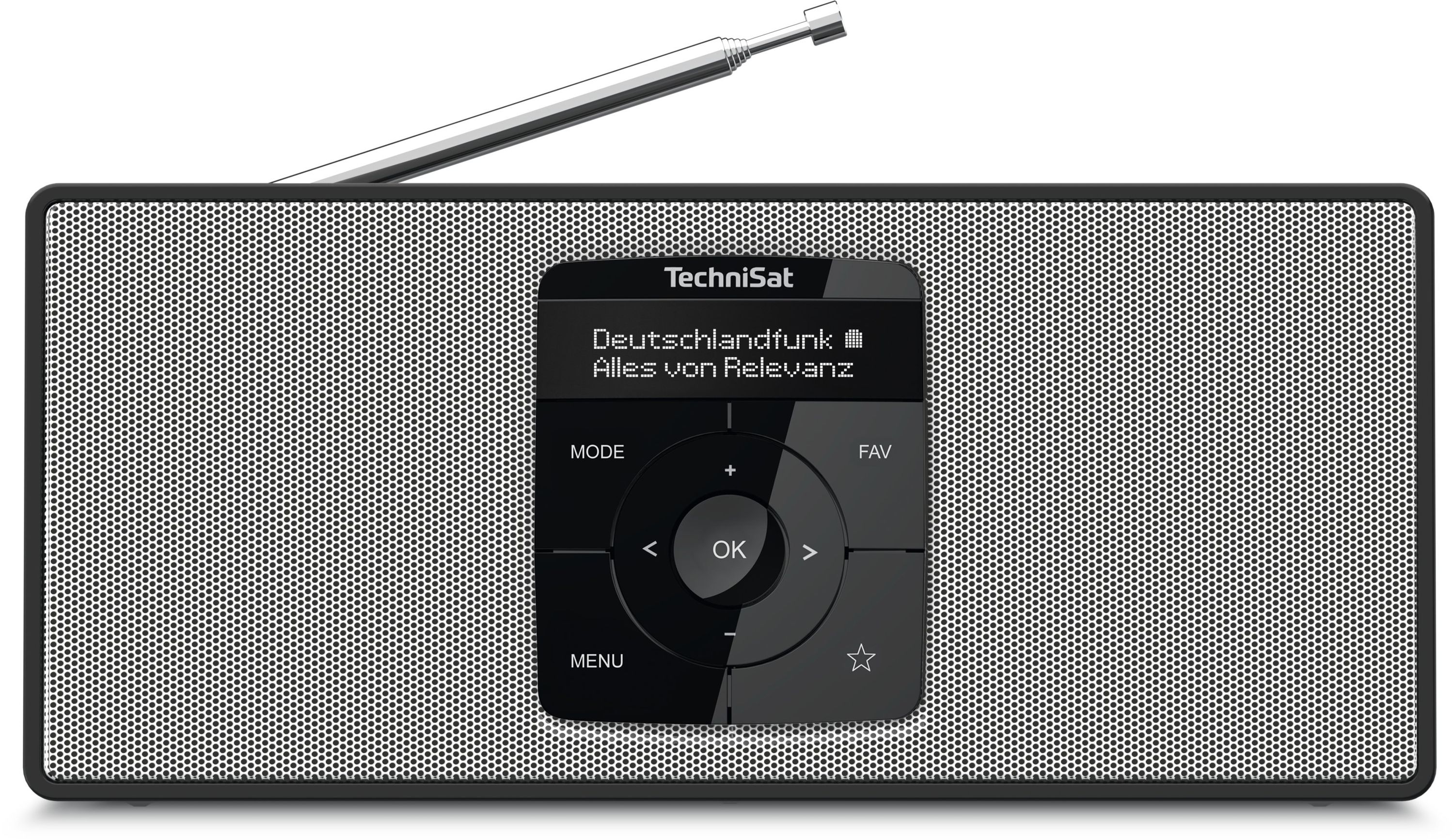 TechniSat DIGITRADIO 2 S | Portables DAB+/UKW-Stereoradio, 2 W schwarz/wei&szlig; 