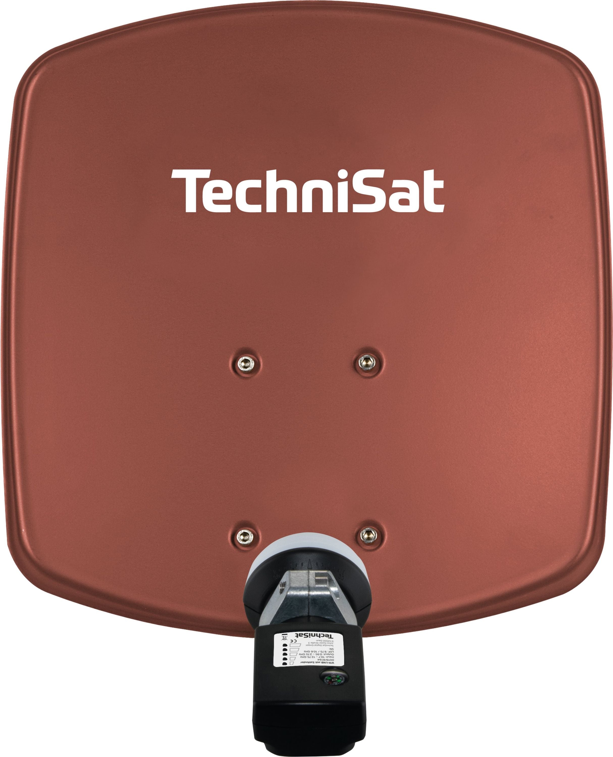 TechniSat DIGIDISH 33 | Sat-Sch&uuml;ssel mit V/H-LNB & Satfinder, 1 TN ziegelrot 