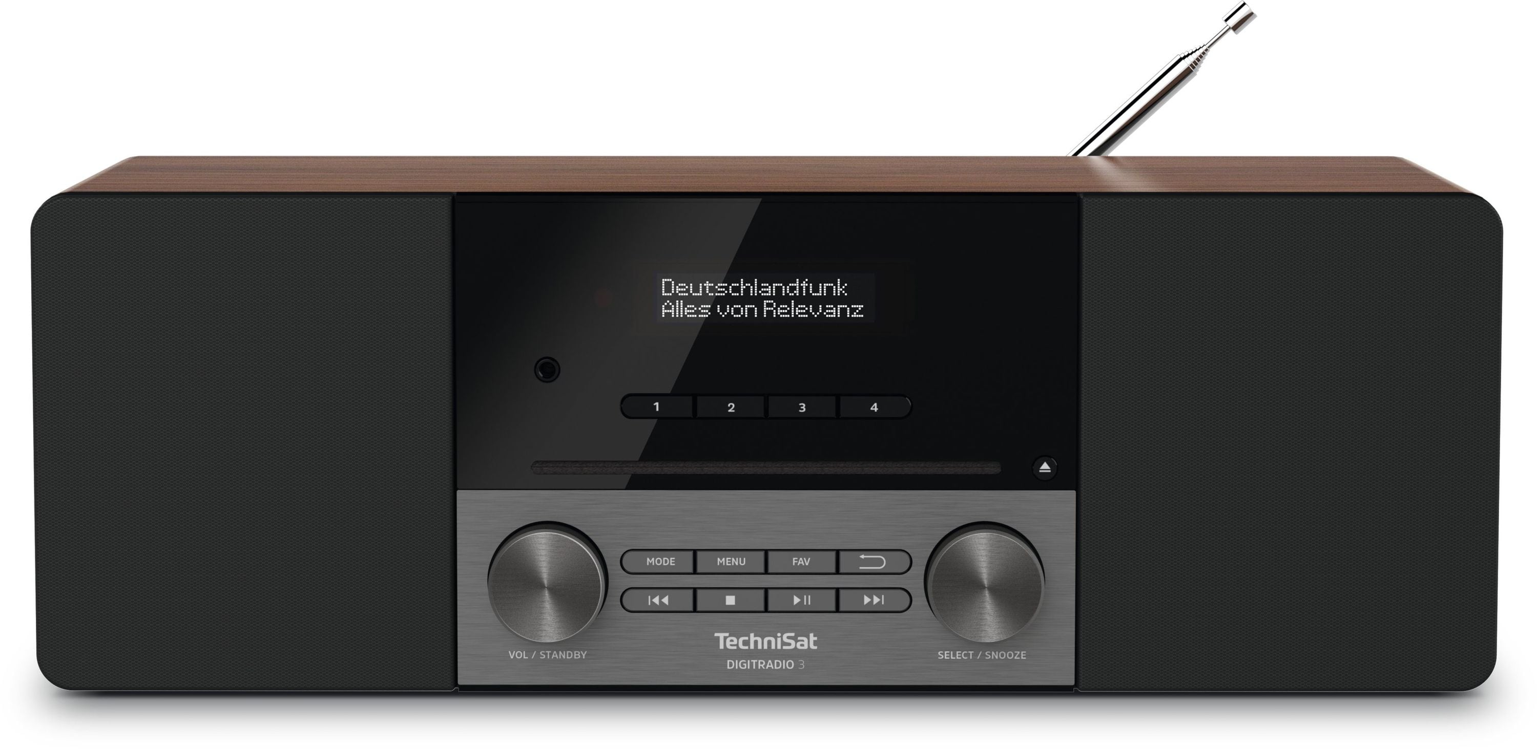 TechniSat DIGITRADIO 3 | DAB+/UKW/CD-Stereoradio, Bluetooth & MP3 nussbaum 